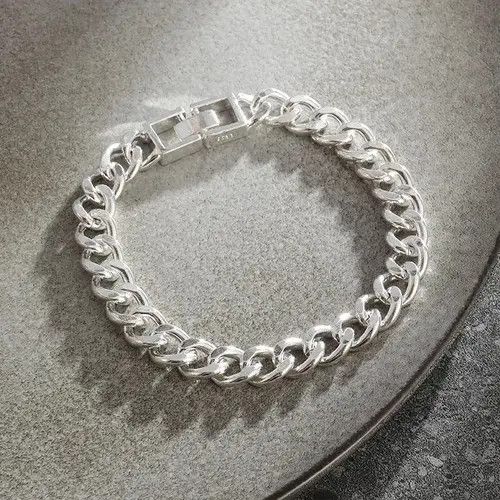 Other Vintage Silver Chain Bracelet Size ONE SIZE - 2 Thumbnail