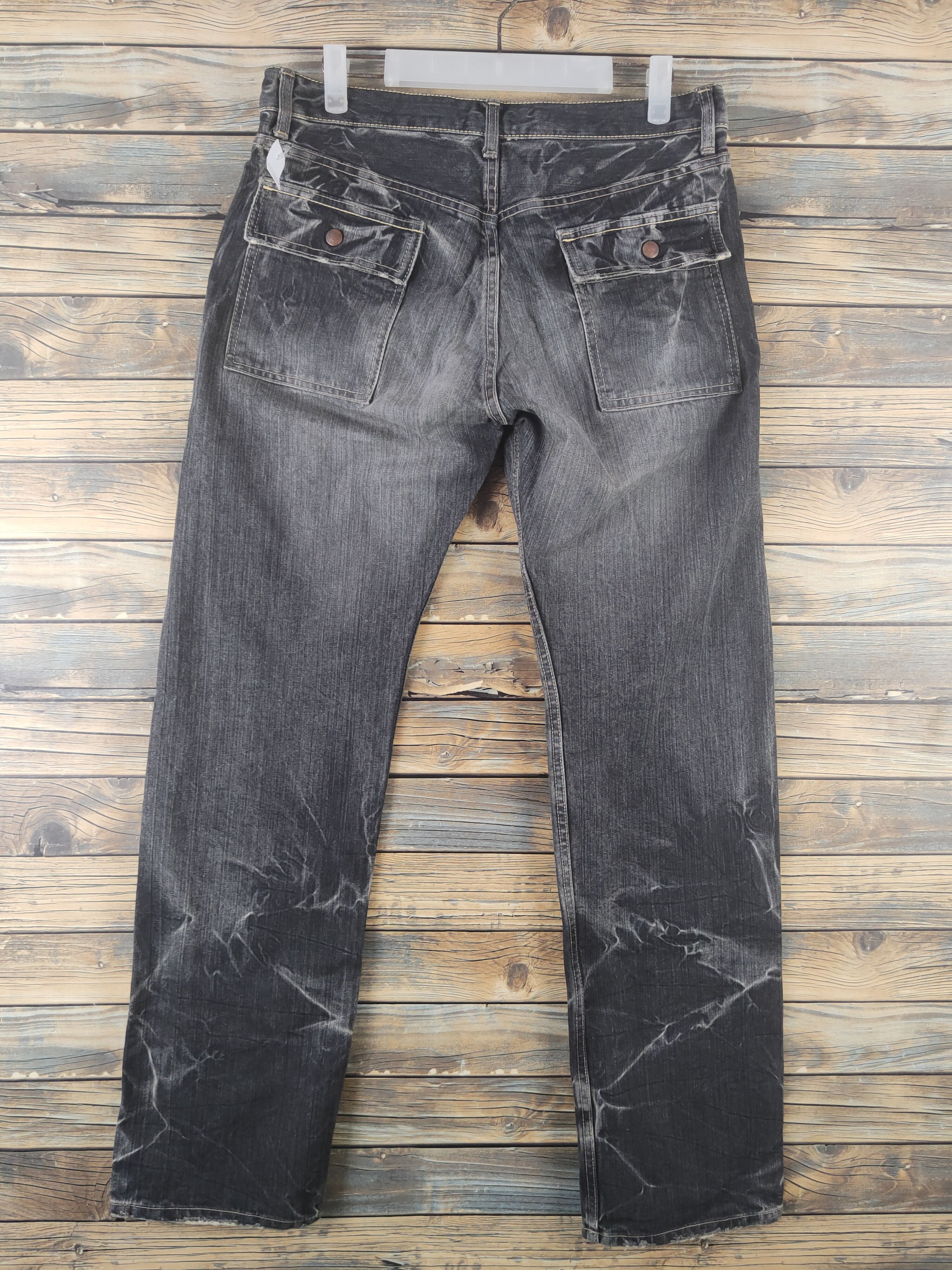 Eternal DL Eternal Black Distressed Ripped Jeans #1930 Size US 33 - 7 Thumbnail