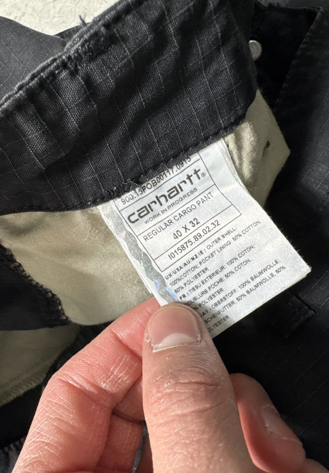 Carhartt Carhartt Black Cargo Pants Size 40x32 Size US 36 / EU 52 - 7 Thumbnail