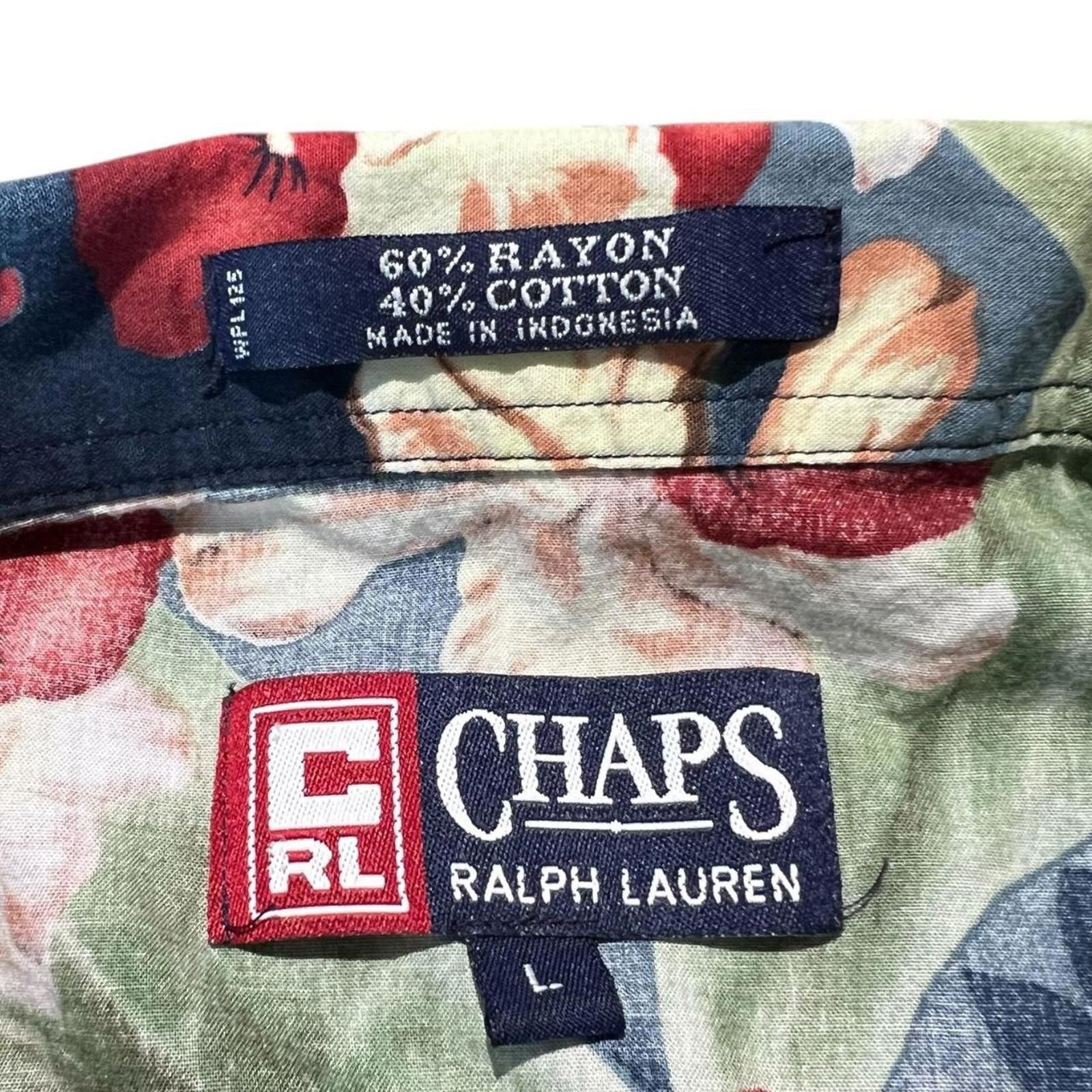 Lauren Ralph Lauren Vintage Chaps Ralph Lauren Loop Collar Camp Hawaiian Shirt Size US L / EU 52-54 / 3 - 3 Thumbnail