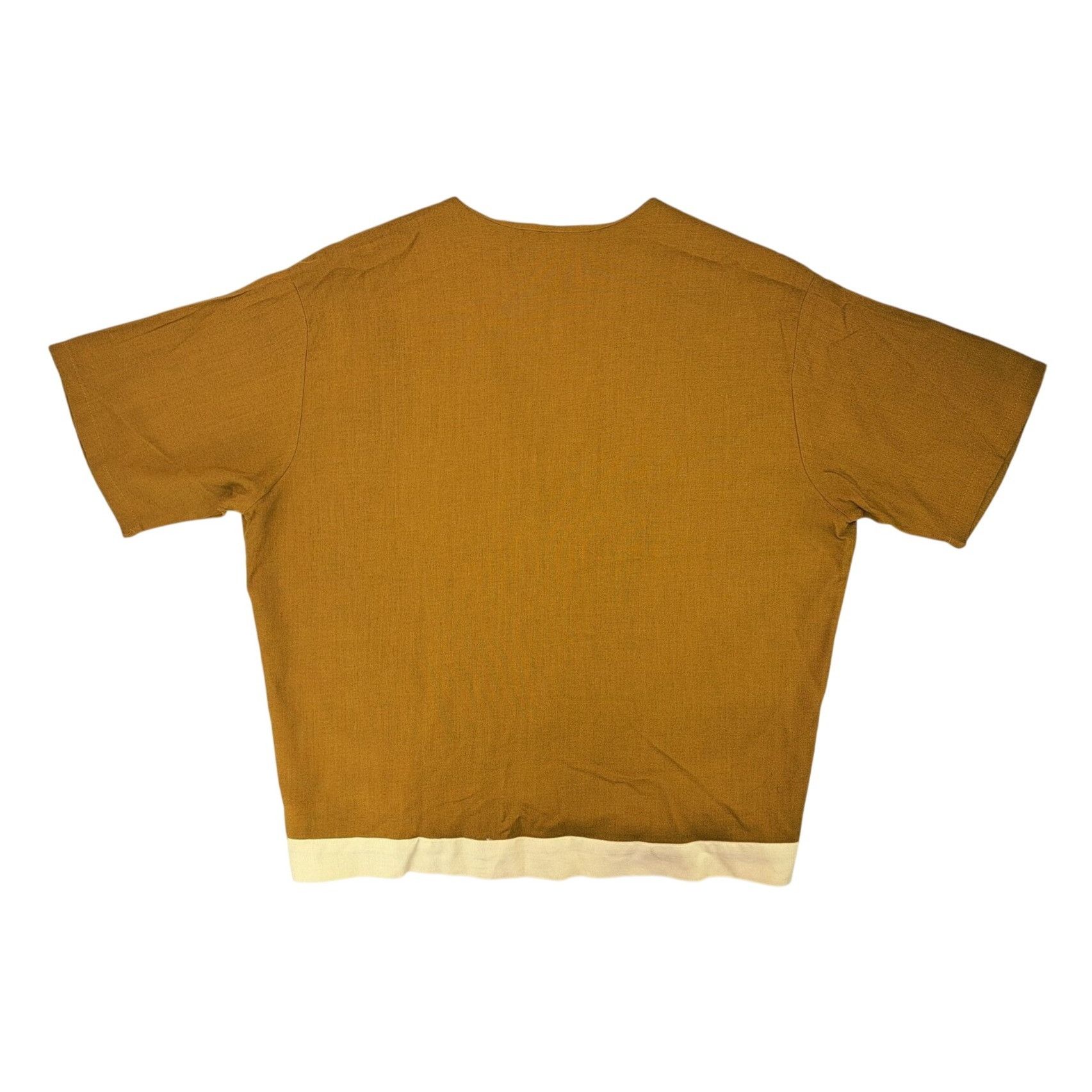 Vintage Vintage Wrap Shirt Mustard Brown Crossover Grandpa Atomic XL Size US XL / EU 56 / 4 - 3 Thumbnail