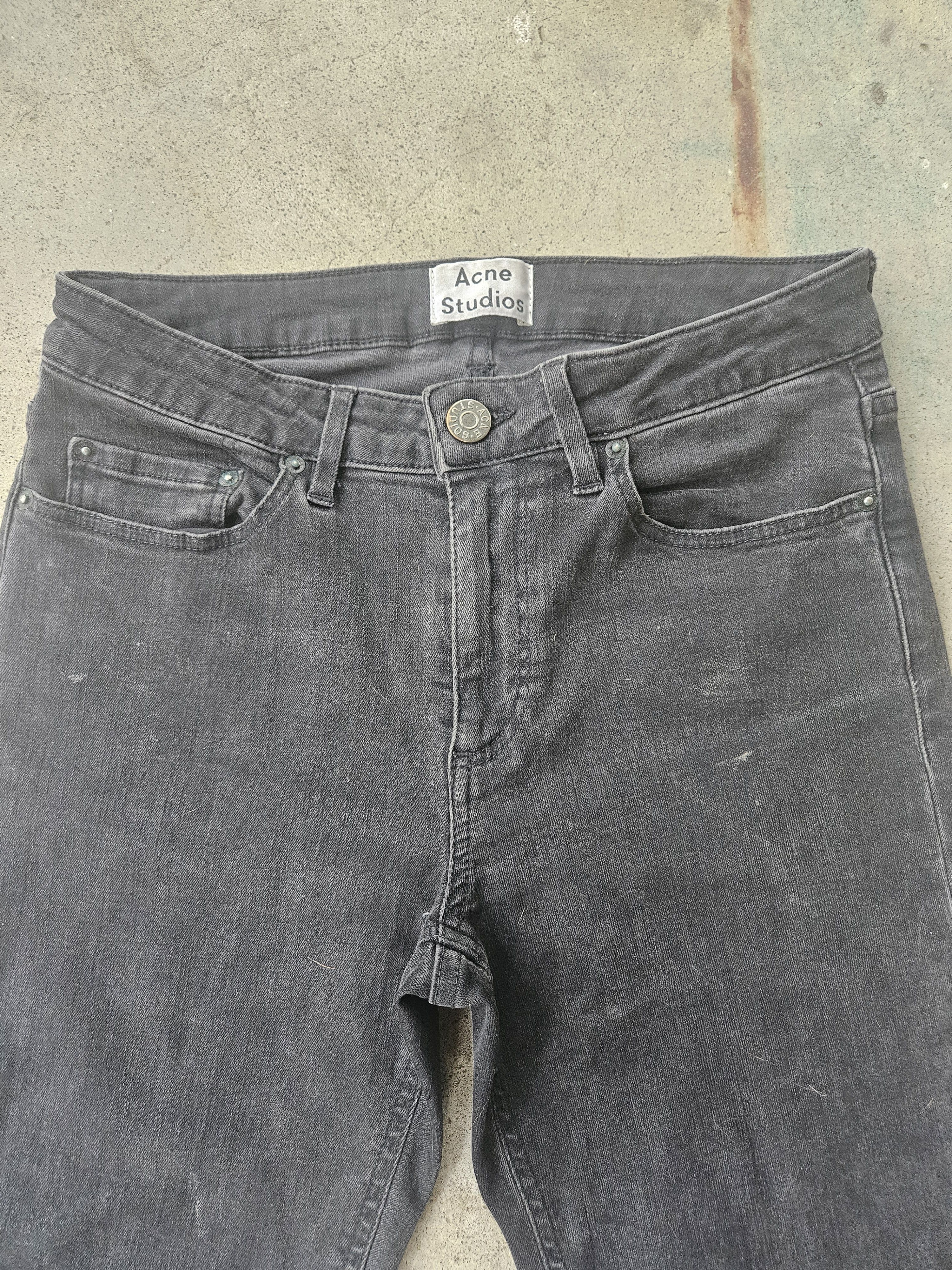 Acne Studios Skin 5 Used Black Skinny Denim Jeans Size US 27 - 3 Thumbnail