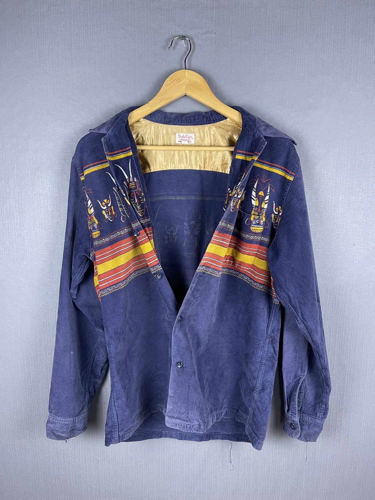Sugar Cane × Toyo Enterprises × Vintage VINTAGE SUGAR CANE Style Eyes Rockabilly Corduroy Button Ups Size US M / EU 48-50 / 2 - 11 Thumbnail