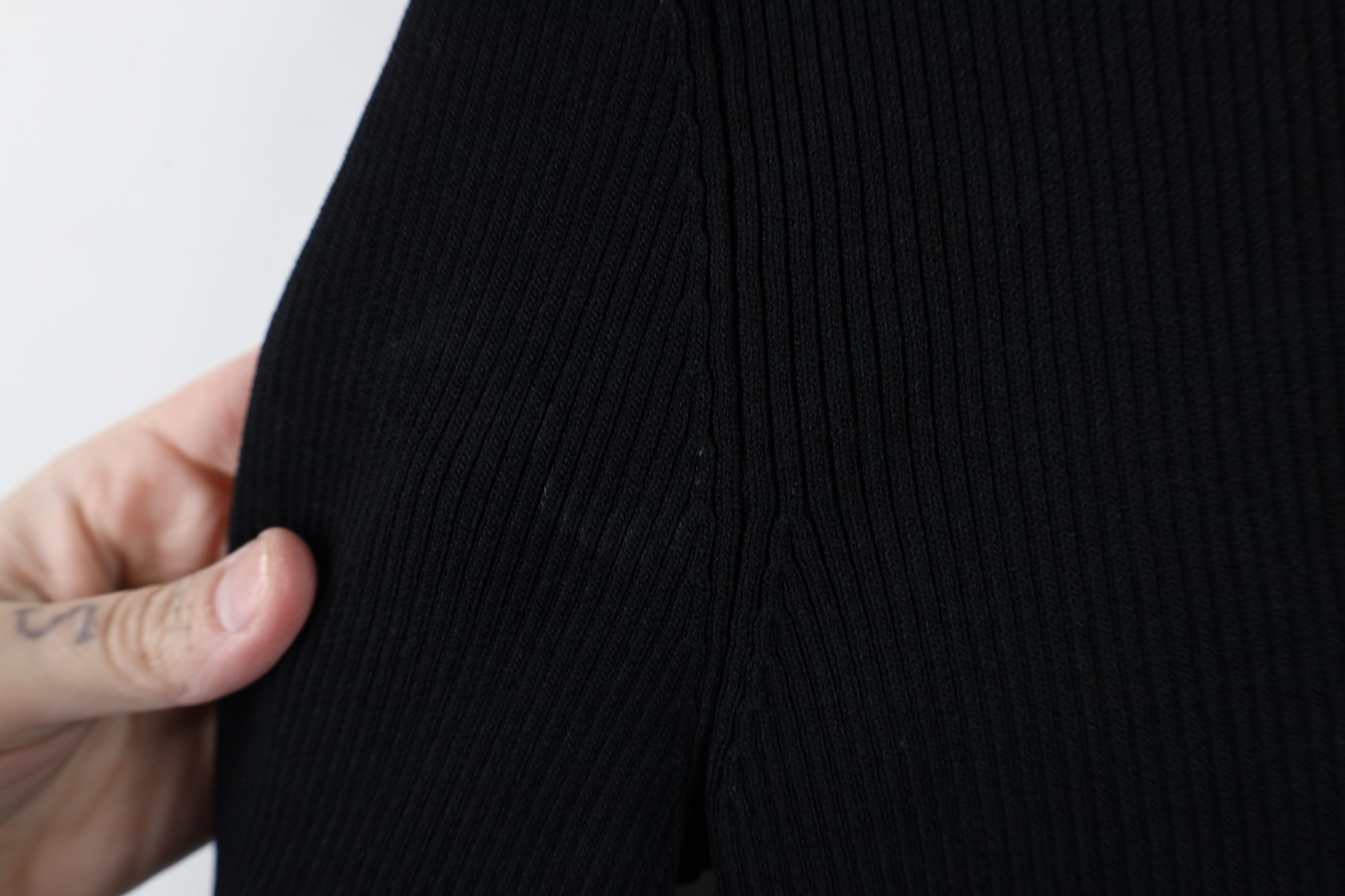 Vintage Vintage 90s Y2K Cache Stretch Ribbed Knit Sweater Black Size M / US 6-8 / IT 42-44 - 9 Thumbnail