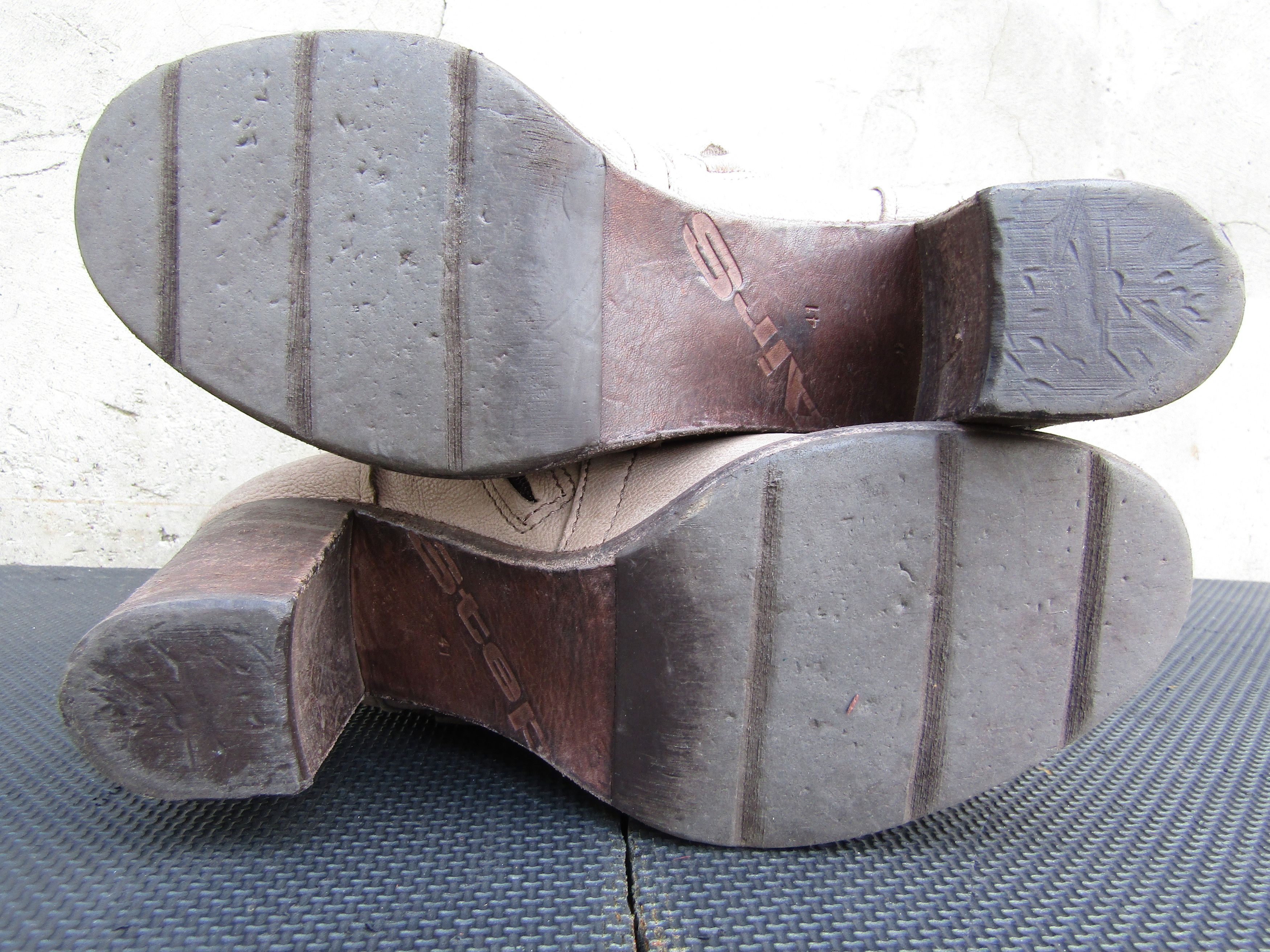A.S.98 A.S.98 Airstep Zip Buckle High Tall Leather Heel Block Size US 10 / IT 40 - 9 Thumbnail
