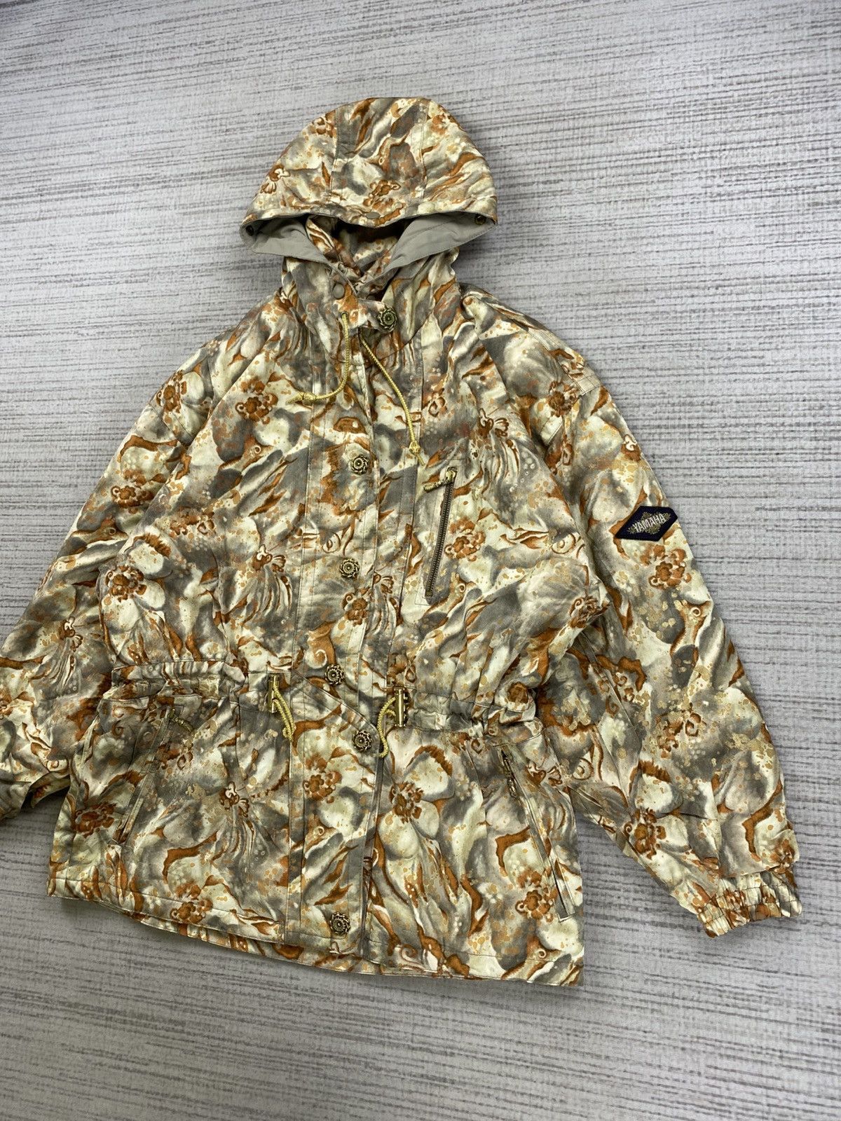 Vintage × Yamaha Vintage 90s Yamaha Full Printed Ski Zipper Hodie Jacket Size L / US 10 / IT 46 - 4 Thumbnail