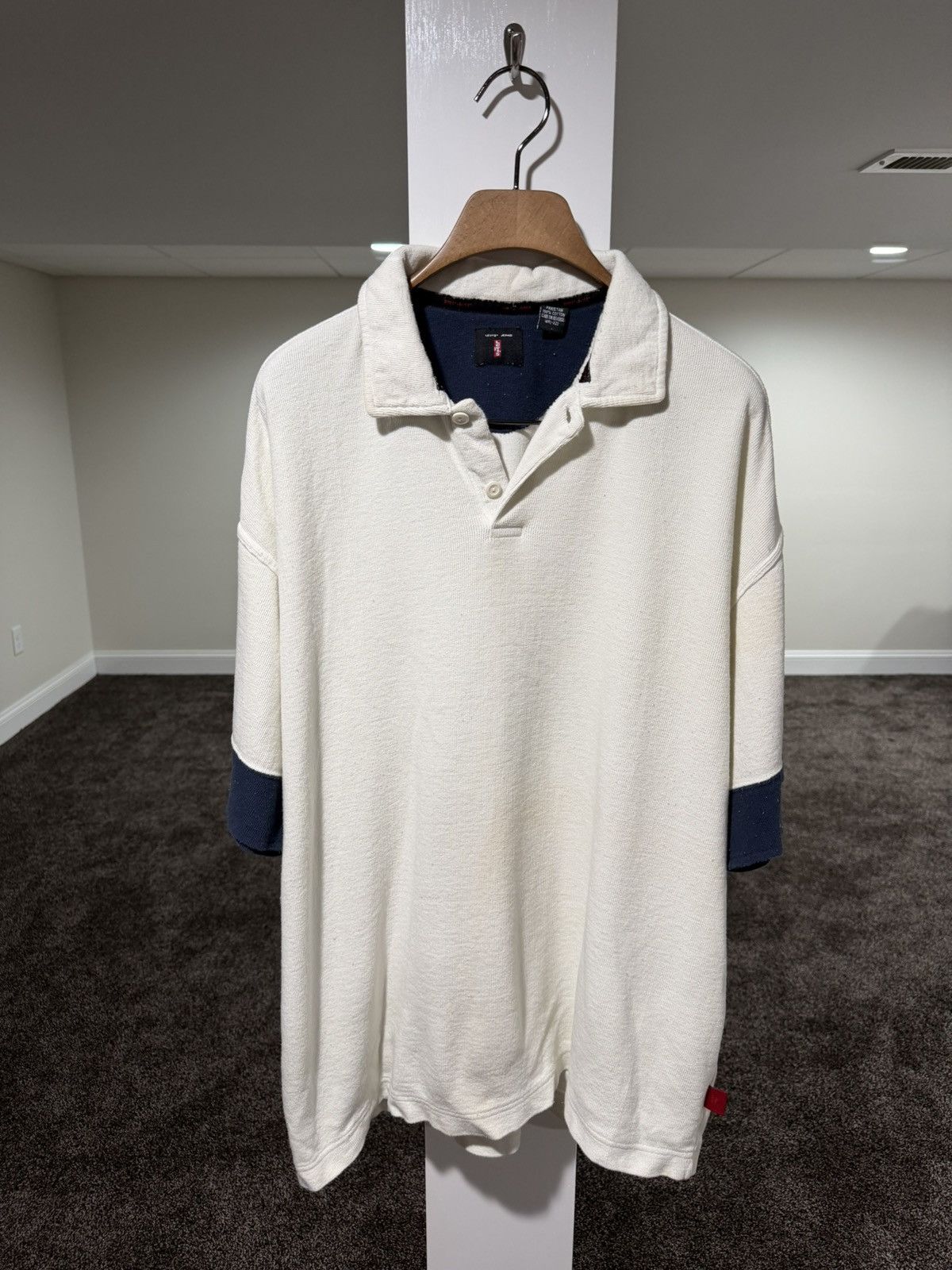 Levi's Vintage Clothing Levi’s Vintage Sweater White Polo Shirt Size US L / EU 52-54 / 3 - 1 Thumbnail