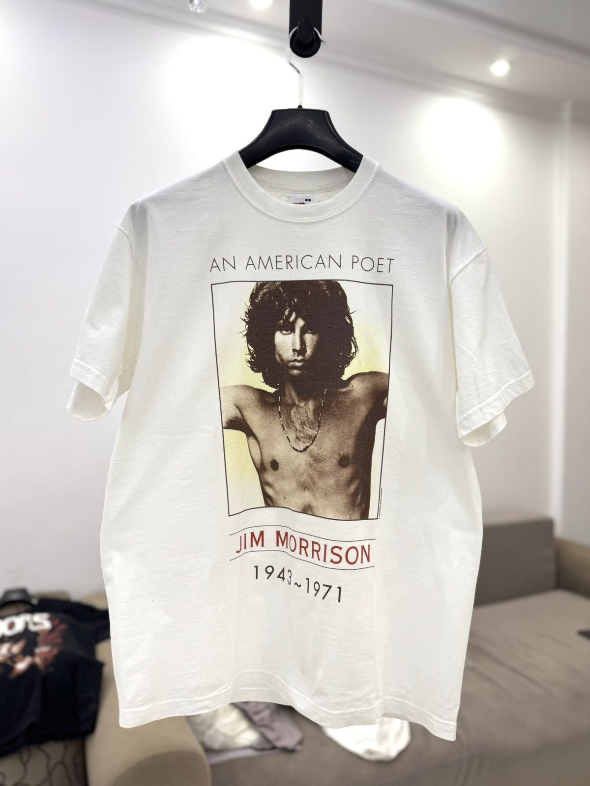 Band Tees Vintage 1999 The Doors Jim Morrison Portrait Printed Tee Size US M / EU 48-50 / 2 - 2 Thumbnail