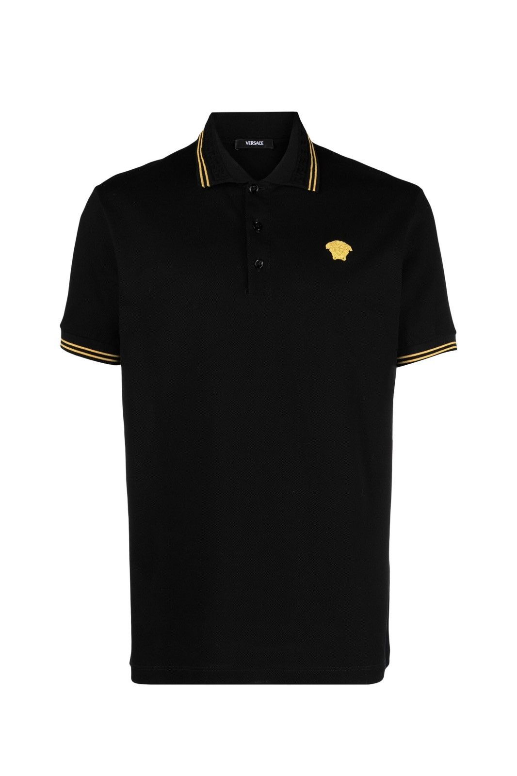 image of Versace Polo in Black, Men's (Size Small)