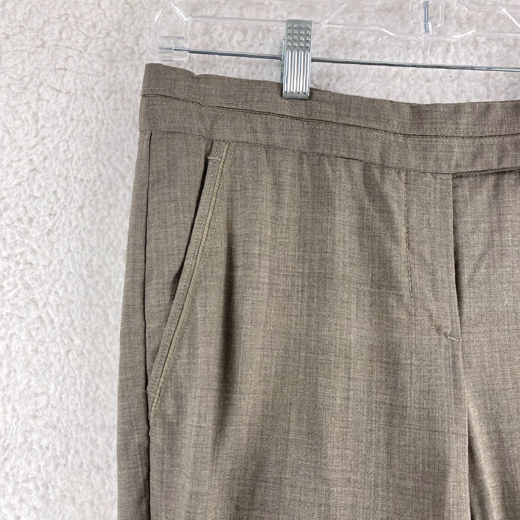 Theory Theory Brown Wide-Leg Wool Dress Pants Womens Size 30 Flat Front Work Wear Size 30" / US 8 / IT 44 - 5 Thumbnail