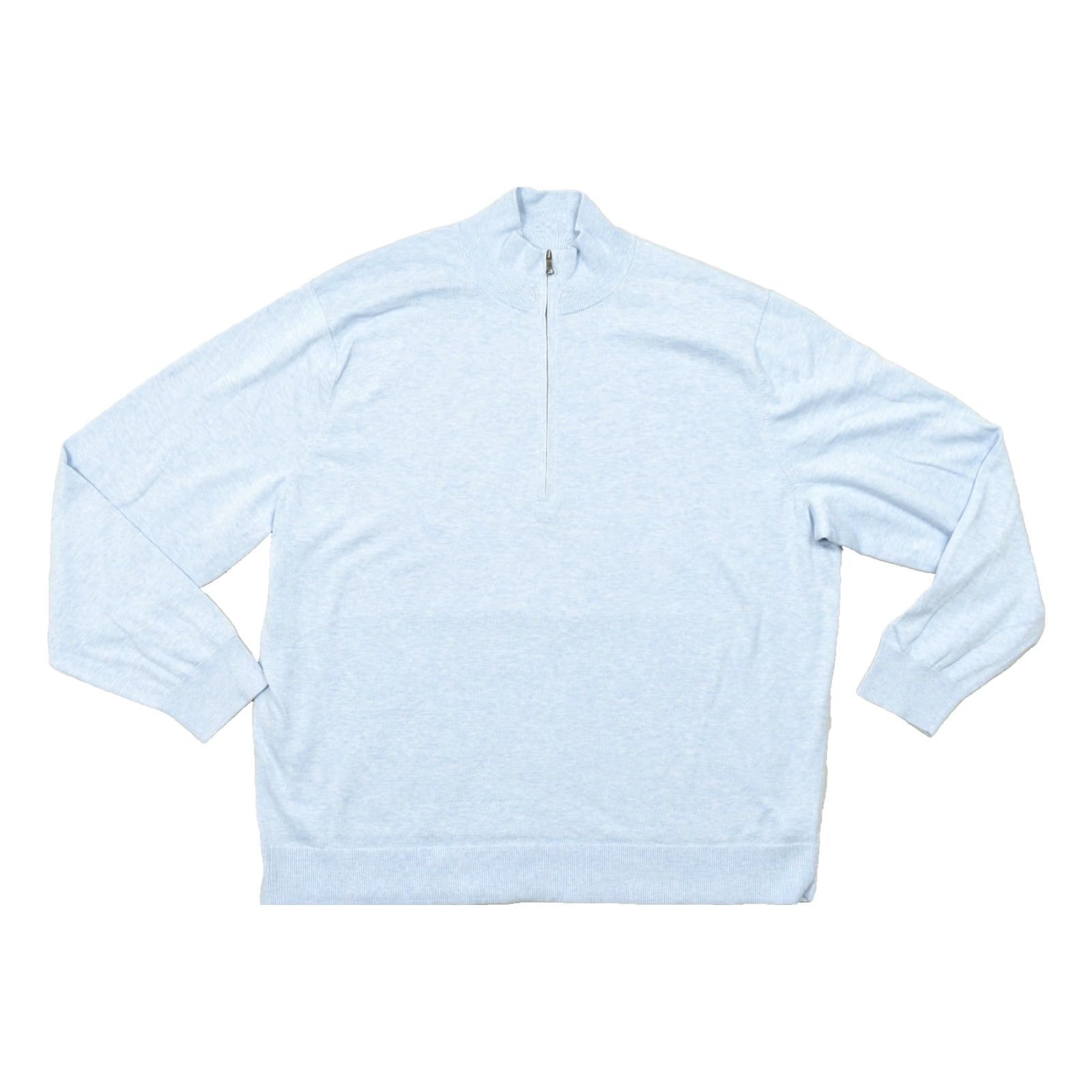 Brooks Brothers Brooks Brothers Men 2XL Supima Cotton Light Blue 1/4 Zip Pullover Sweater Shirt Size US XXL / EU 58 / 5 - 2 Thumbnail
