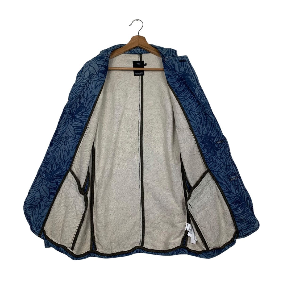 Japanese Brand AZUL Leaf Print Unconstructed Blazer Casual Wear #2772-C125 Size US XL / EU 56 / 4 - 10 Thumbnail