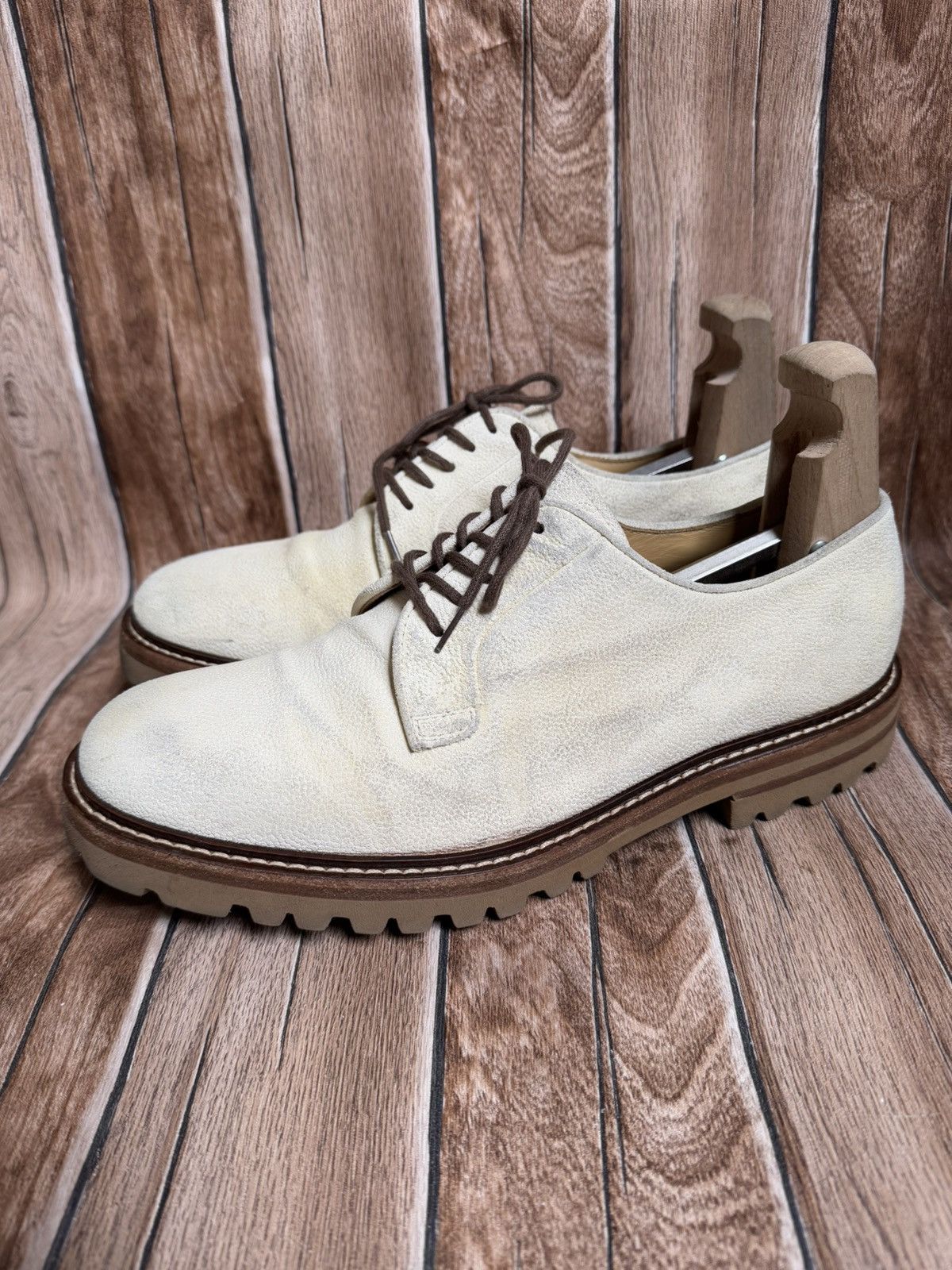 Brunello Cucinelli Panelled suede derby Size US 10 / EU 43 - 1 Thumbnail