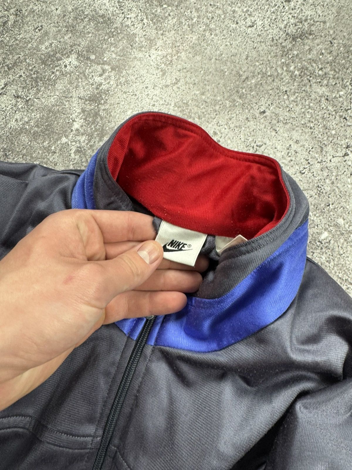Nike × Vintage RARE Vintage 80s Nike Spellout baggy Jacket Bomber Japan Size US XL / EU 56 / 4 - 5 Thumbnail