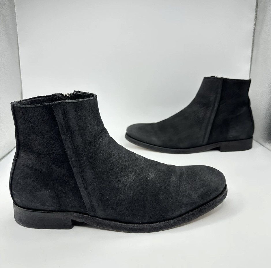Allsaints Black Suede Side Zip Boots EU 43 Size US 10 / EU 43 - 6 Thumbnail