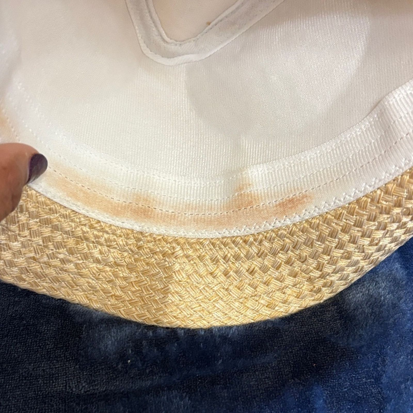 Other Milani Straw Fedora Hat Tan Black Band Sz S/M Classic Summer Size ONE SIZE - 4 Thumbnail