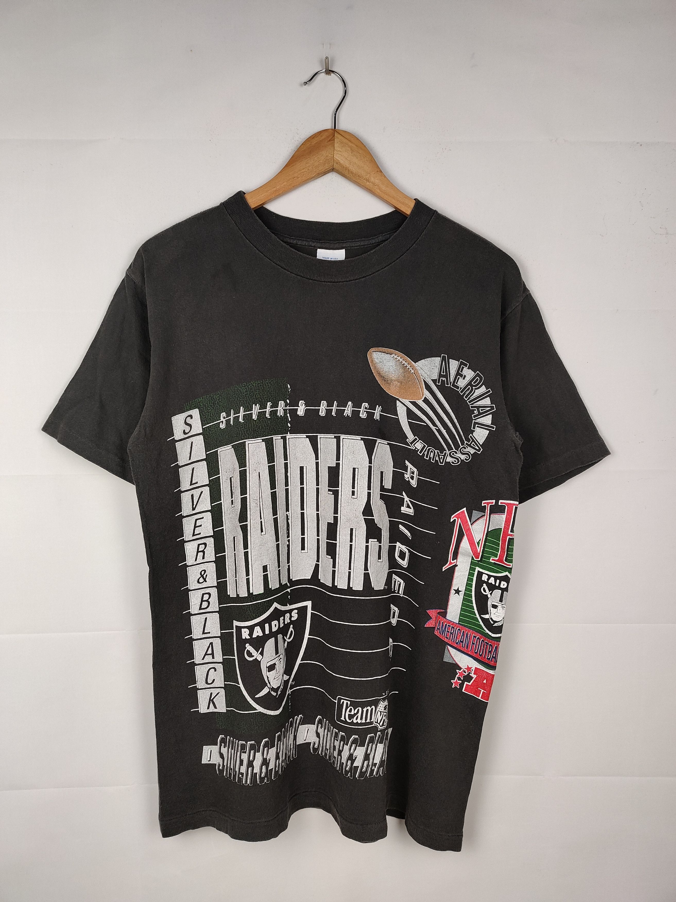 NFL × Salem Sportswear × Vintage Vintage 90s NFL Oakland Raiders Salem Sportwear Shirt Size US M / EU 48-50 / 2 - 1 Thumbnail
