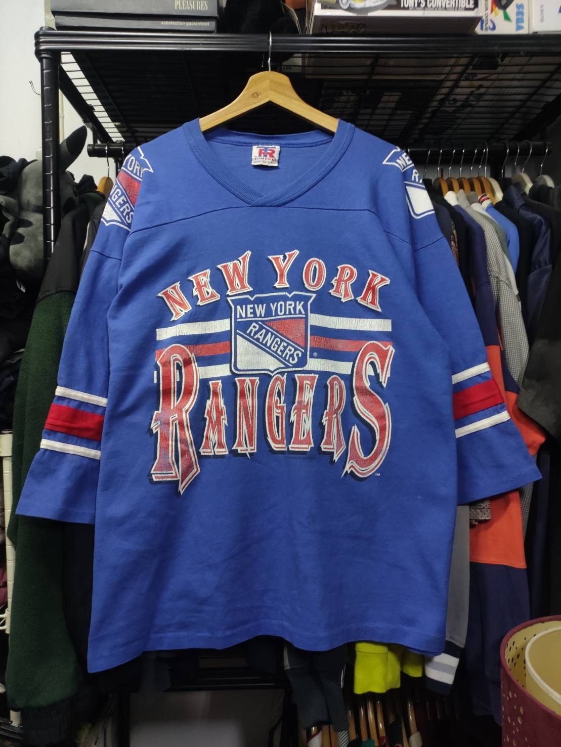 NHL Vtg 90's New York Rangers Team Made in USA Jersey Size US XL / EU 56 / 4 - 1 Thumbnail
