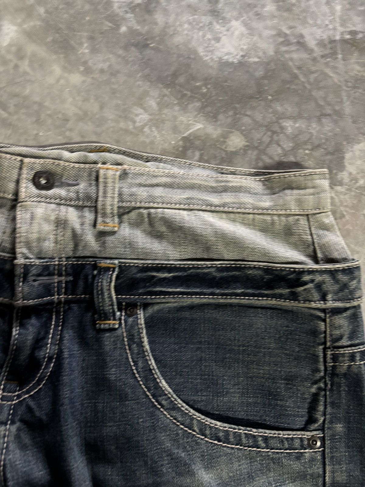 Hysteric Glamour JAPANESE double waist panelled jeans goth punk style Size US 34 / EU 50 - 8 Thumbnail