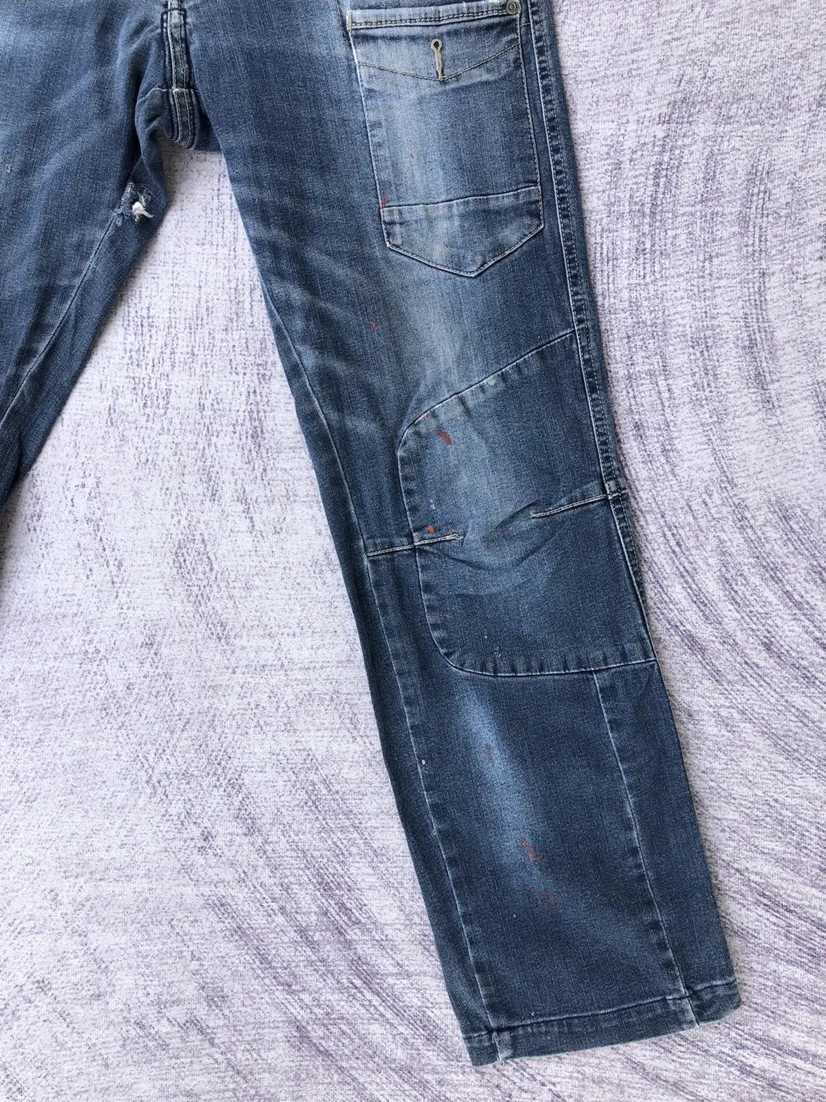Designer × Vintage Vintage Distressed Jeans Bush Pocket/Cargo pants Size US 30 / EU 46 - 4 Thumbnail