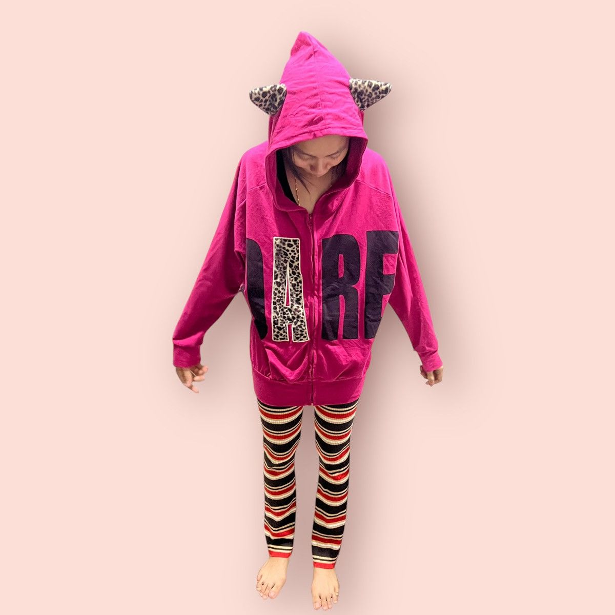 Japanese Brand VINTAGE COLZA JAPAN LEOPARD EARS HOODIE Size M / US 6-8 / IT 42-44 - 8 Thumbnail