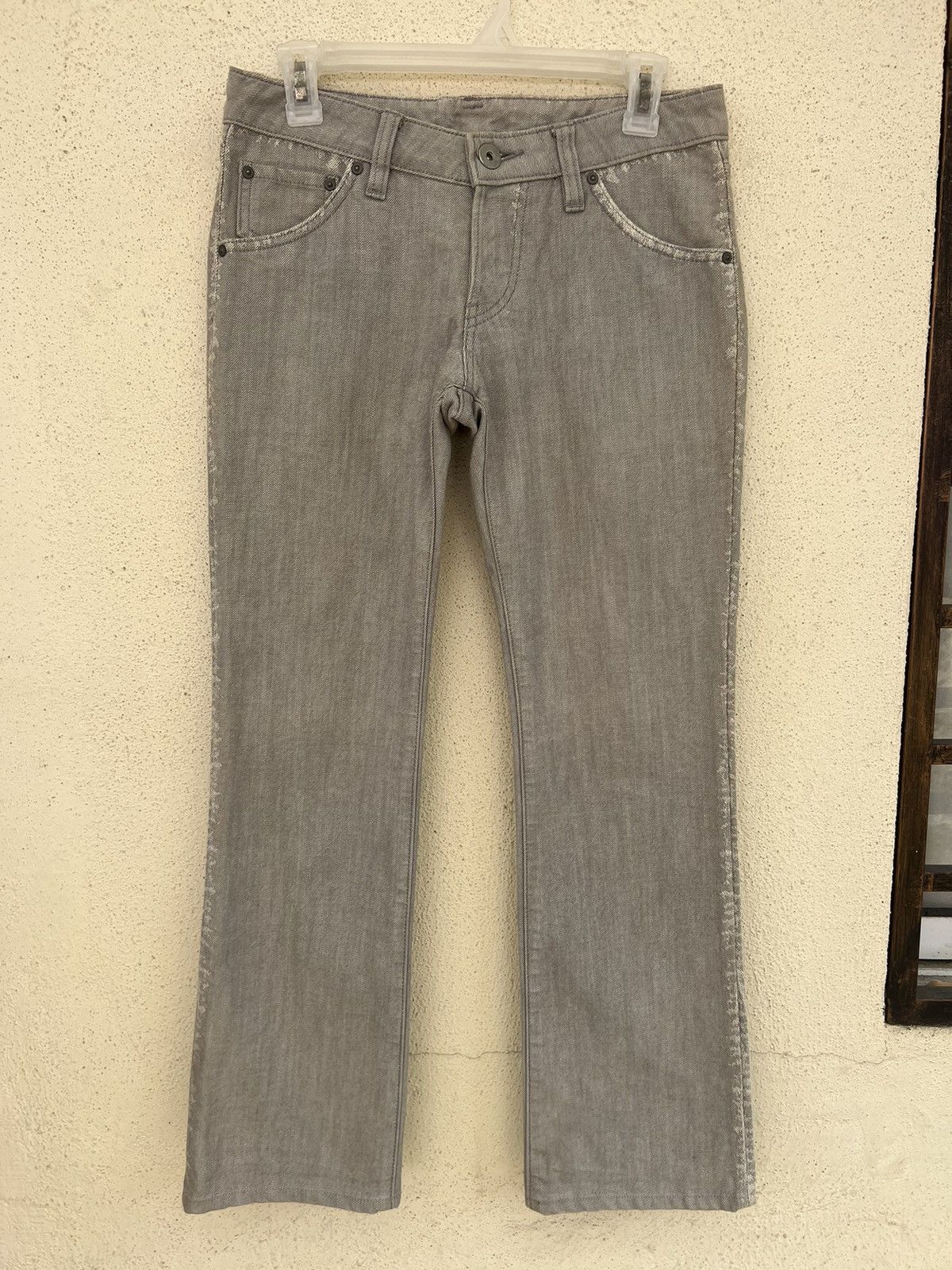 Issey Miyake Vintage Issey Miyake A-Poc Galaxy Grey Denim Flare Jeans Size US 28 / EU 44 - 6 Thumbnail