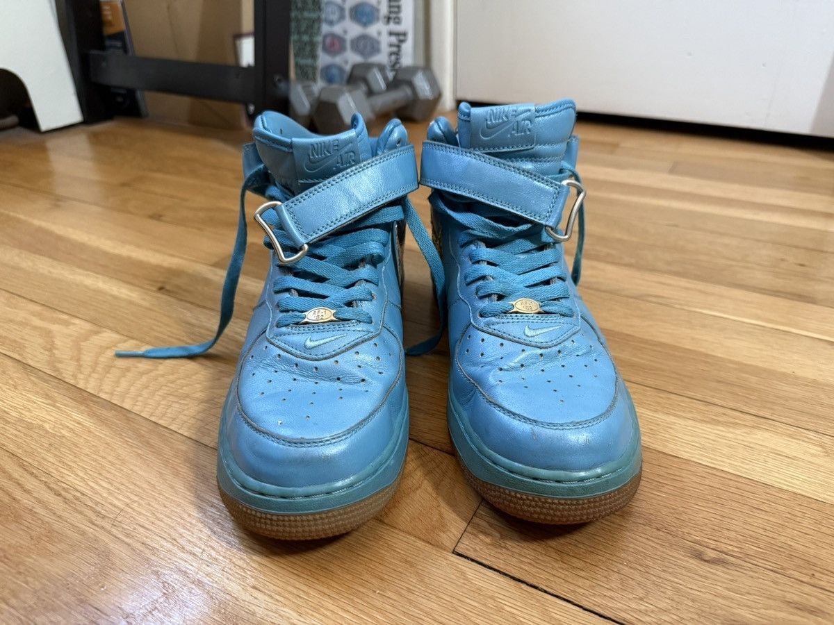 Nike Nike Air Force 1 Mid Top Teal/Gold Size US 10 / EU 43 - 3 Thumbnail