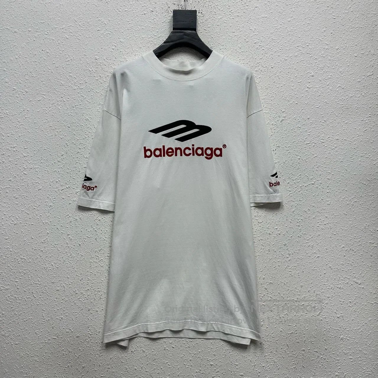Balenciaga Balenciaga 3B Embroidered Letter Short-Sleeve T-Shirt Size M / US 6-8 / IT 42-44 - 2 Thumbnail