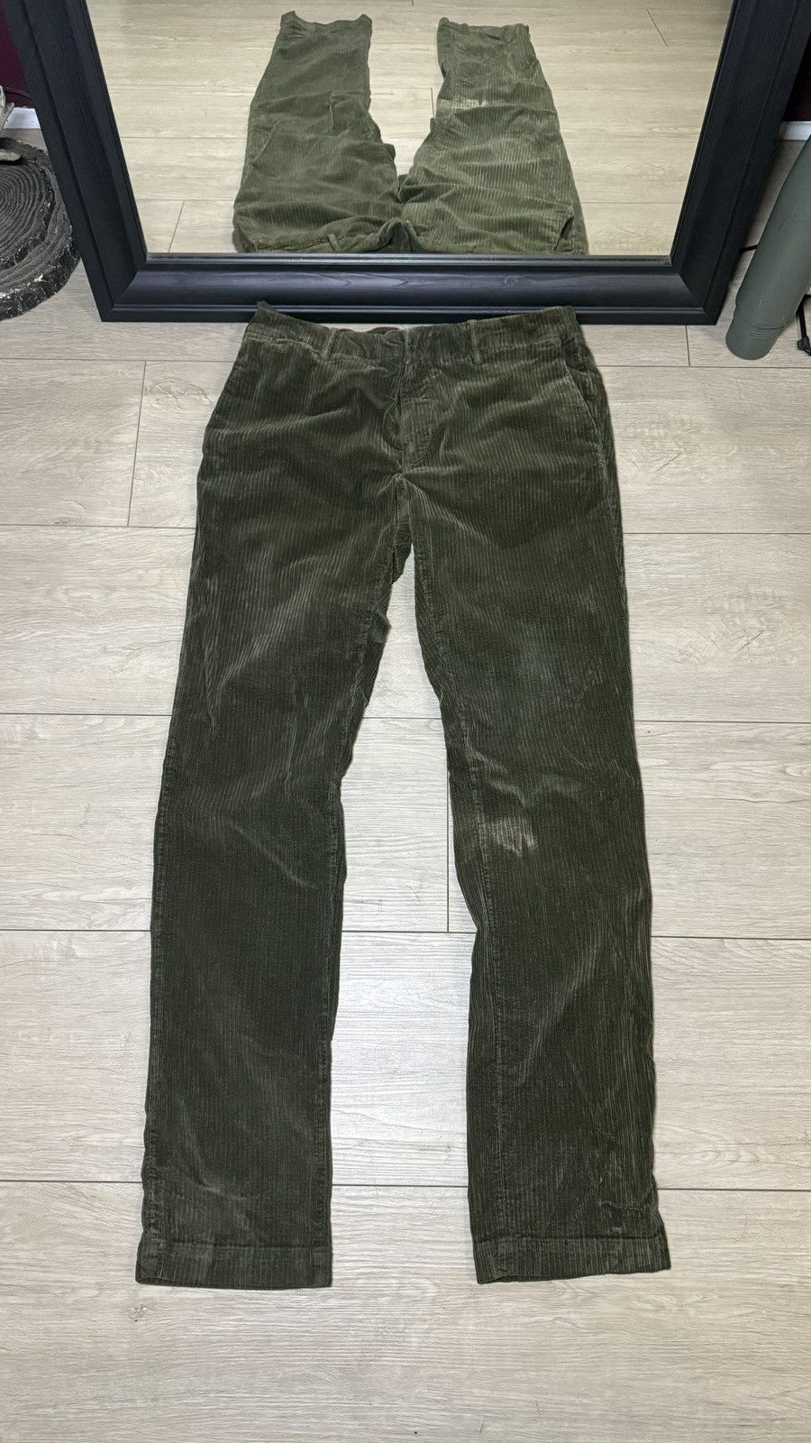 Other Y2K 2000s Hunter Green Corduroy 34 x 30 Slim Straight Pants Size US 34 / EU 50 - 1 Thumbnail