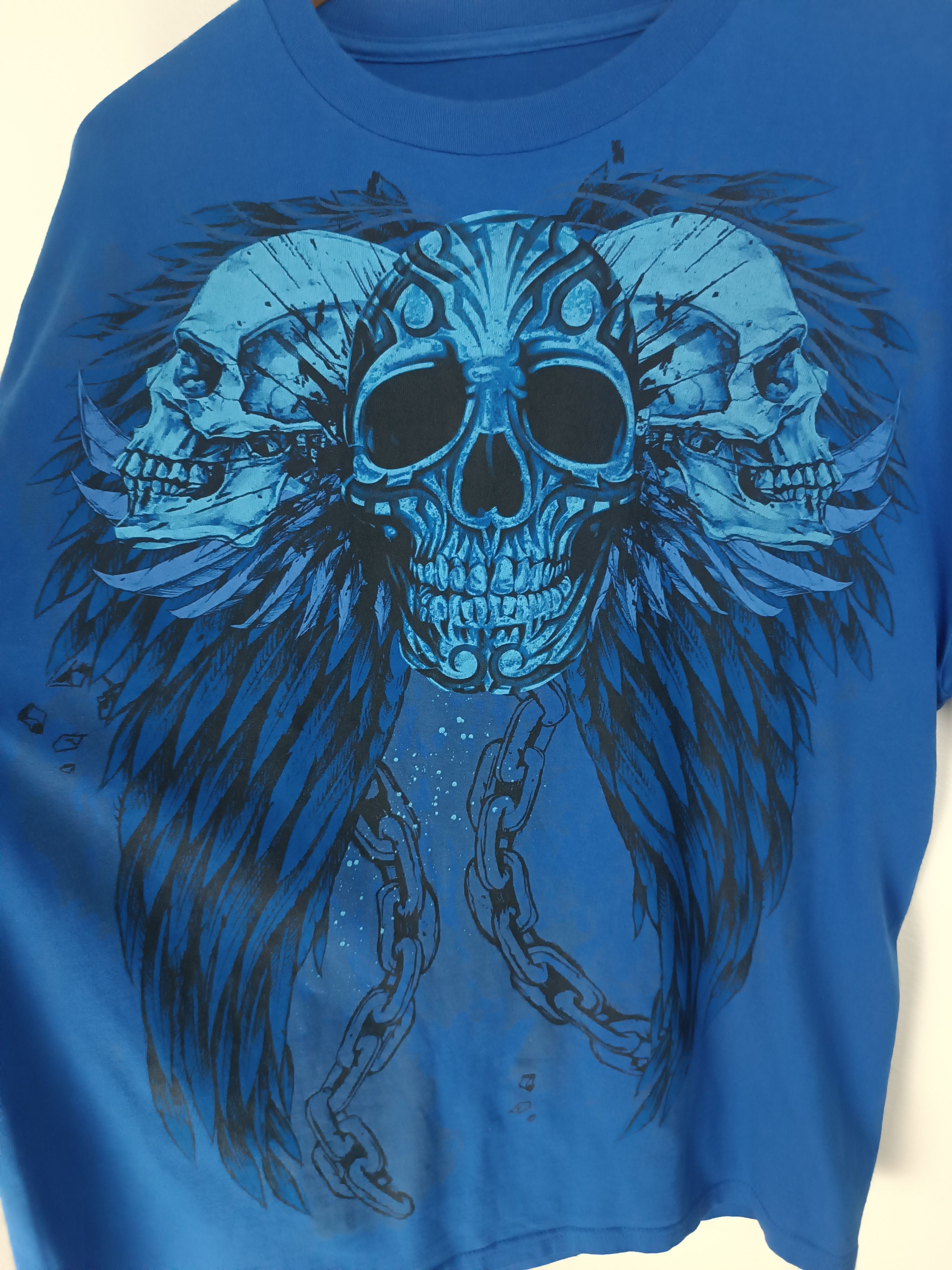Vintage VINTAGE Y2K SKULL TRIBAL AFFLICTION TAPOUT ISFIXWASNINE LGB Size US L / EU 52-54 / 3 - 9 Thumbnail