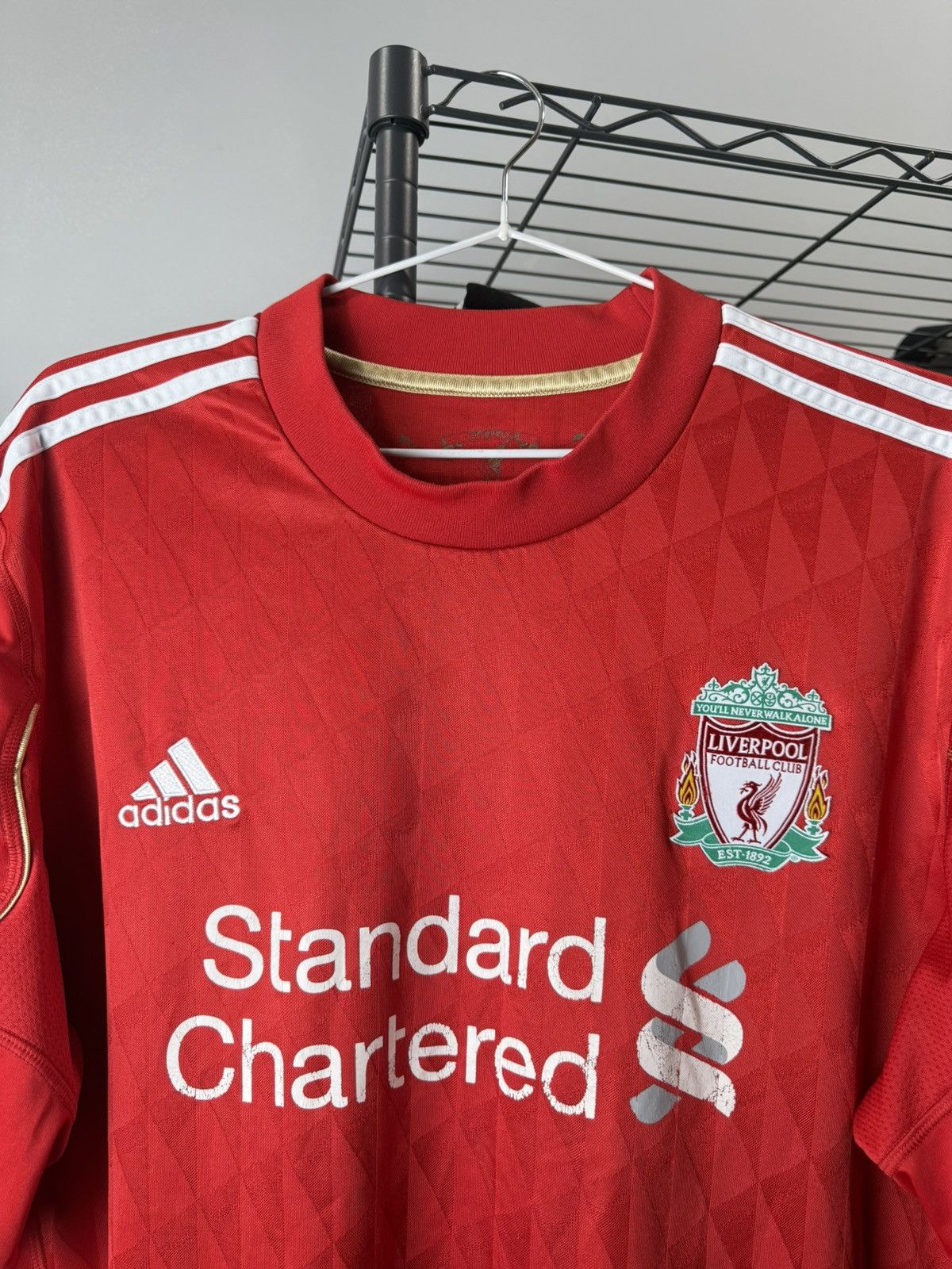 Adidas 2010 Adidas Liverpool Gerrard 8 Number Soccer Jersey Size US L / EU 52-54 / 3 - 3 Thumbnail