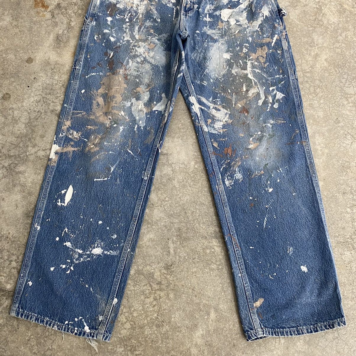 Carhartt Vintage Carhartt Faded Blue Splatter Painter Denim Jeans Size US 34 / EU 50 - 5 Thumbnail