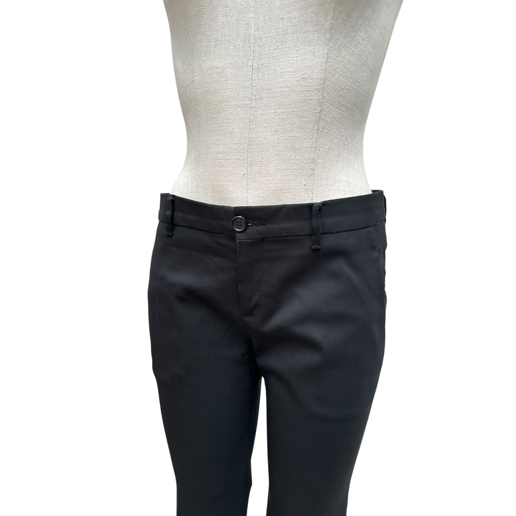 Miu Miu Grey Wool Low-Rise Flared Pants Size 28" / US 6 / IT 42 - 4 Thumbnail