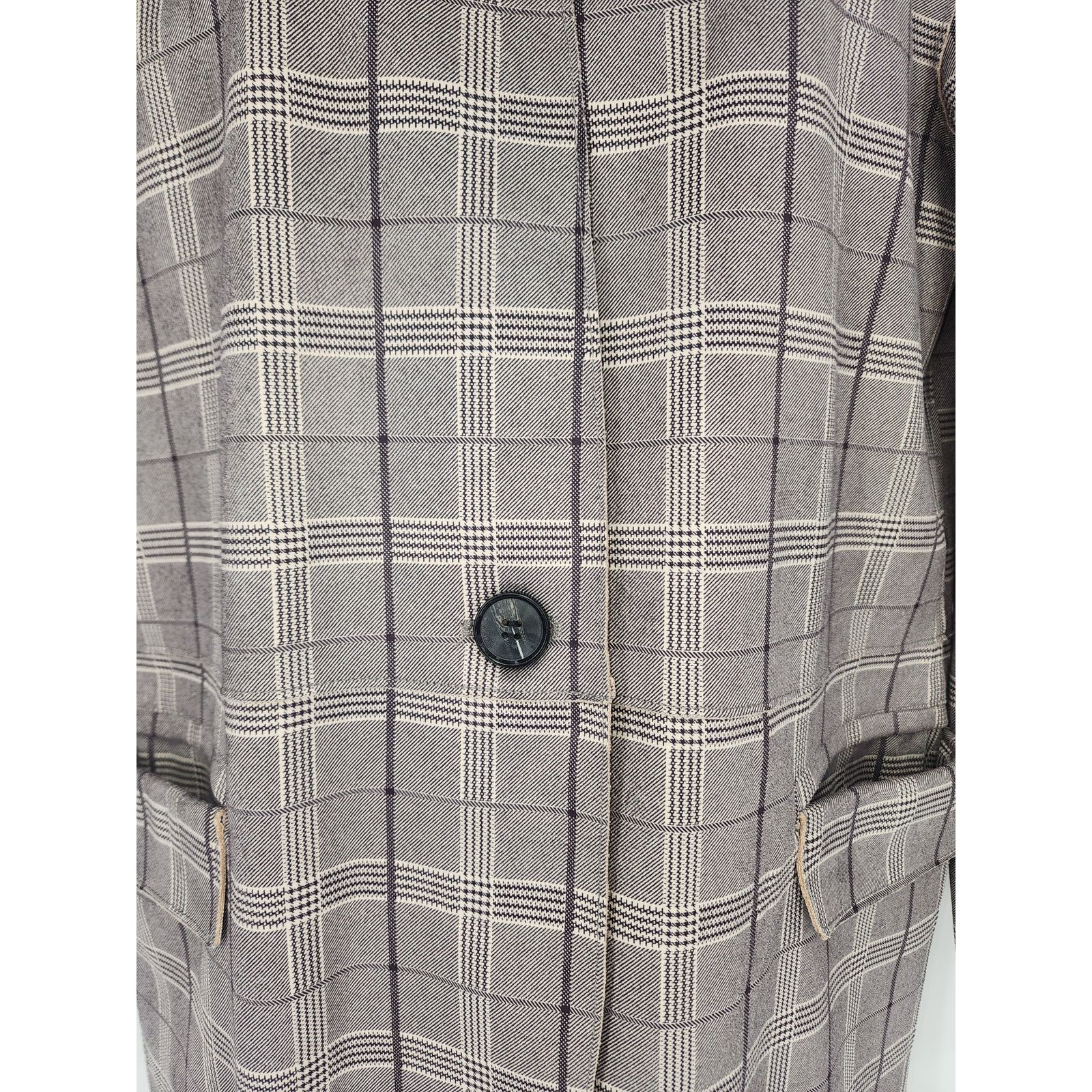 BLANKNYC BlankNYC Plaid Button Front Longline Coat Gray Check Size XS Size XS / US 0-2 / IT 36-38 - 7 Thumbnail