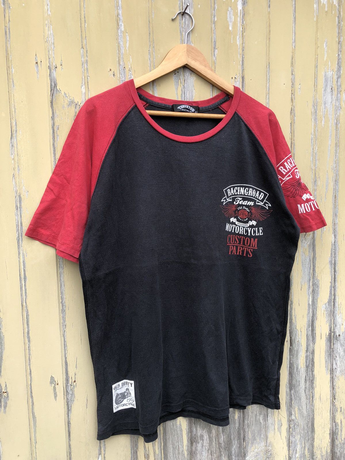Harley Davidson × Japanese Brand × Vintage Vintage Thruxton Racingroad Motorcycle Team Old Dirty Tee Size US L / EU 52-54 / 3 - 10 Thumbnail