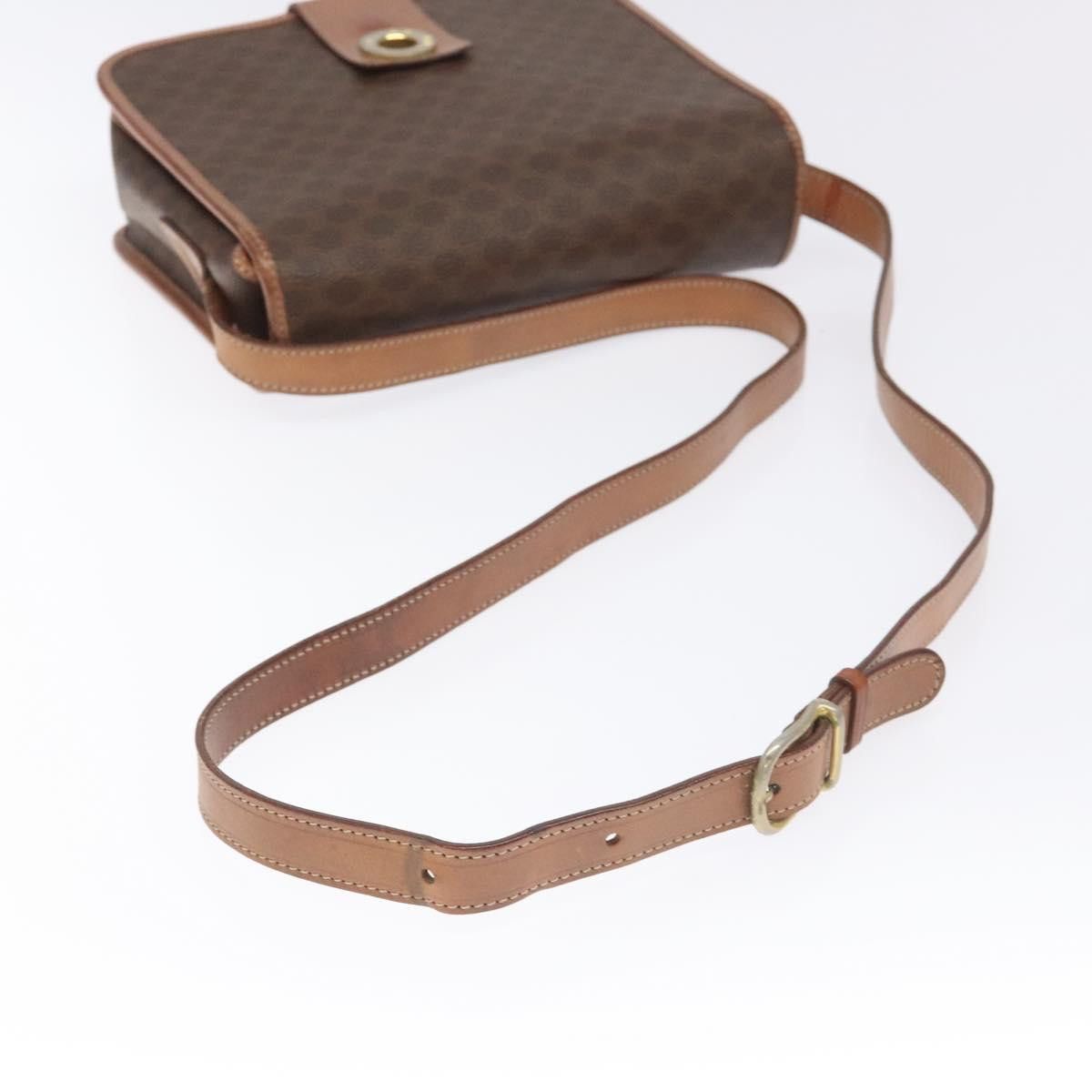 Celine CELINE Macadam Canvas Shoulder Bag Pvc Leather Brown Gold Size ONE SIZE - 7 Thumbnail