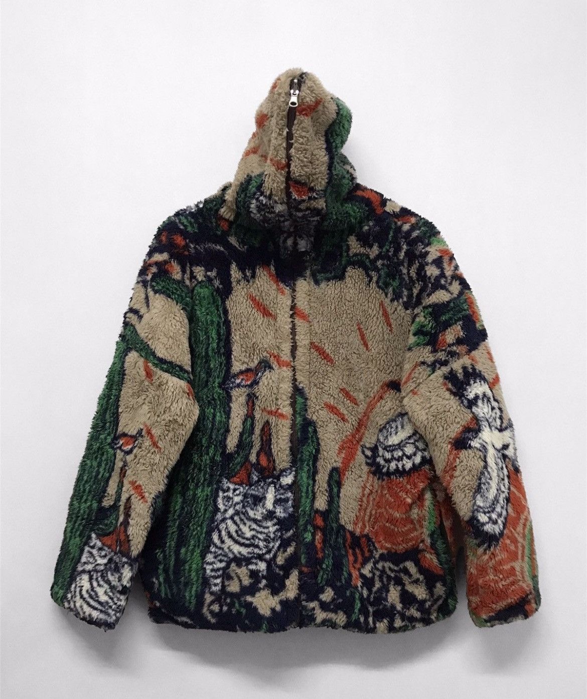 Japanese Brand × Vintage Crazy 1of1 Vintage Japanese Allover print Reversible Fleece Size US L / EU 52-54 / 3 - 1 Thumbnail