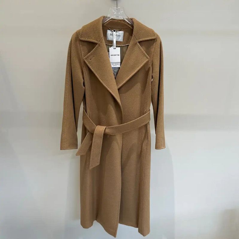 Max Mara MaxMara Classic Long Coat in Khaki 0089 Size XS / US 0-2 / IT 36-38 - 1 Thumbnail