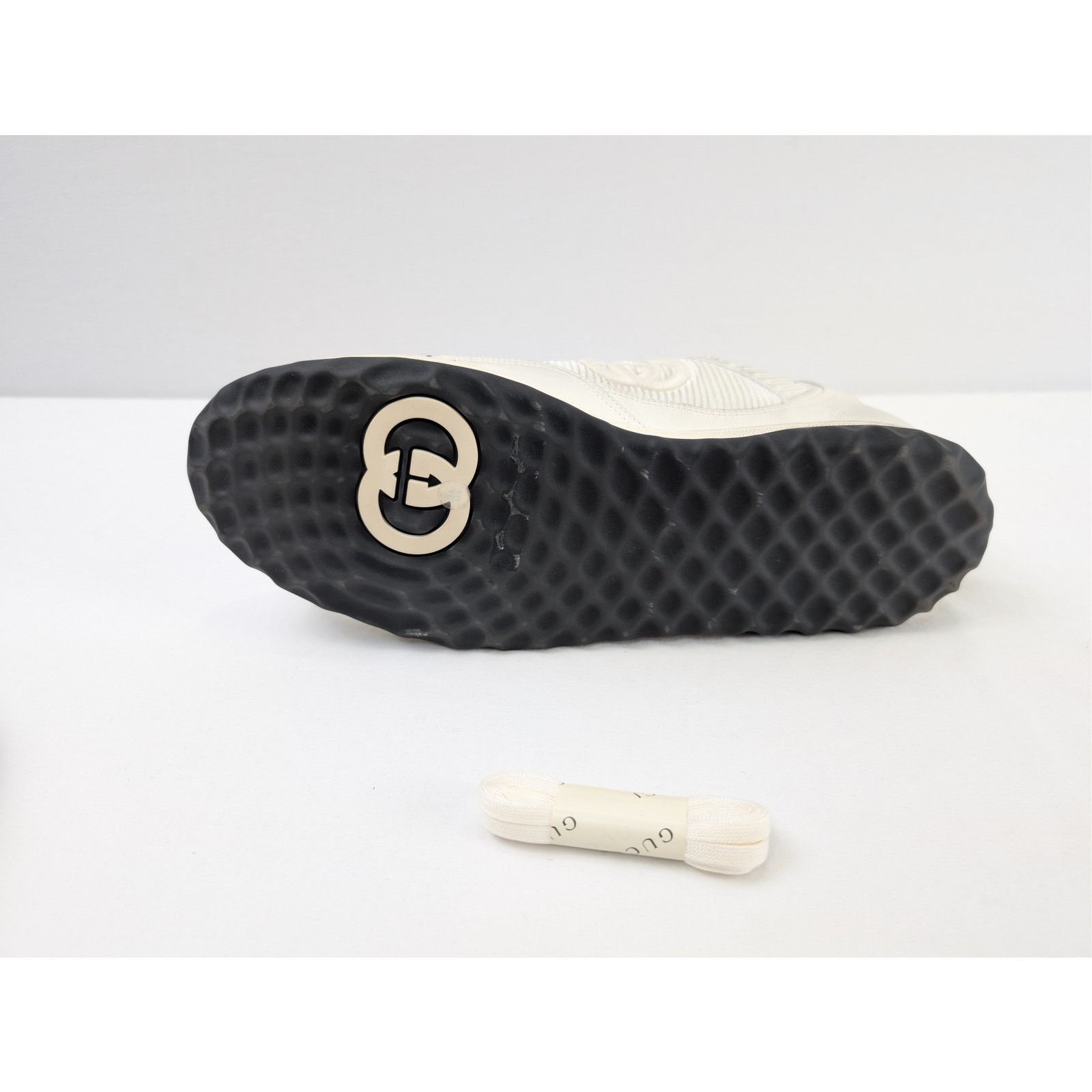 Gucci o1rshd1 Men's Mac80 GG Low Top Sneakers in Off-White Size US 12.5 / EU 45-46 - 11 Thumbnail