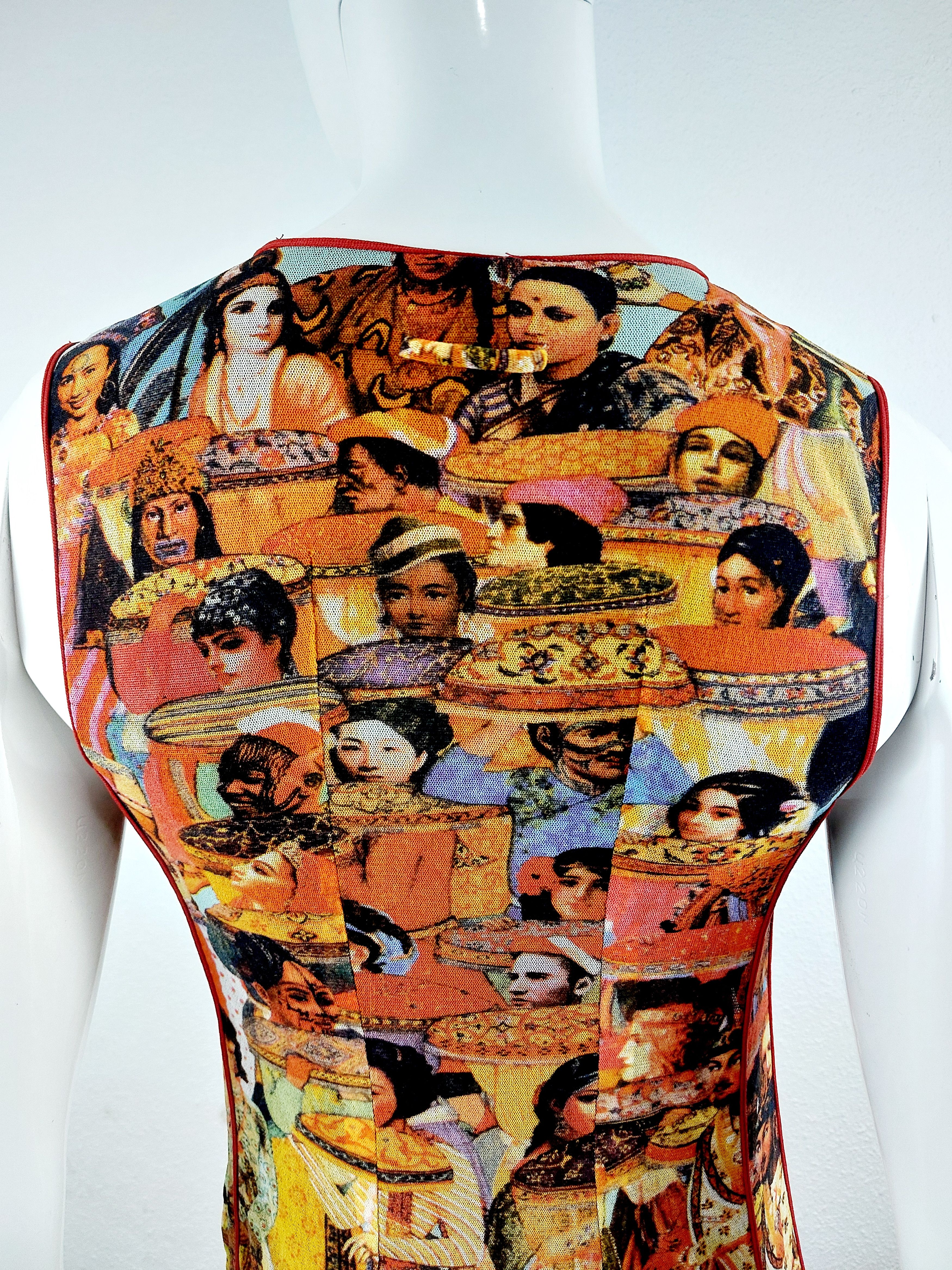 Jean Paul Gaultier Jean Paul Gaultier Asian Indian Faces People Ruffled Dress Size M / US 6-8 / IT 42-44 - 15 Thumbnail