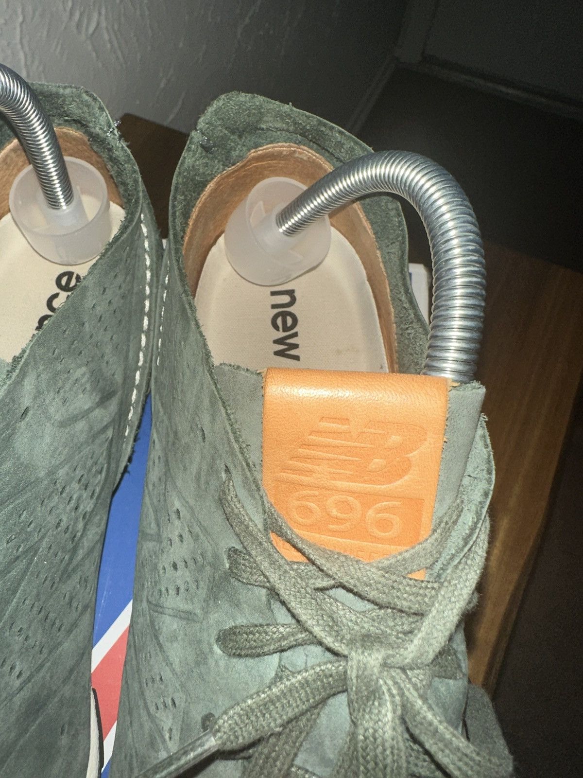 New Balance 696 Forest Green Suede
