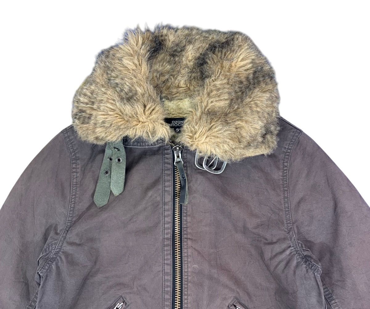 If Six Was Nine × Japanese Brand VINTAGE OZONE ROCKS FUR MINK COLAR BOMBER JACKET Size US S / EU 44-46 / 1 - 3 Thumbnail