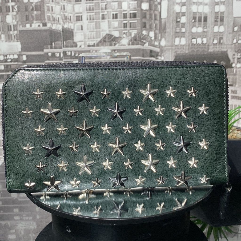 Jimmy Choo Authentic JIMMY CHOO 💚Leather Star Wallet Size ONE SIZE - 3 Thumbnail