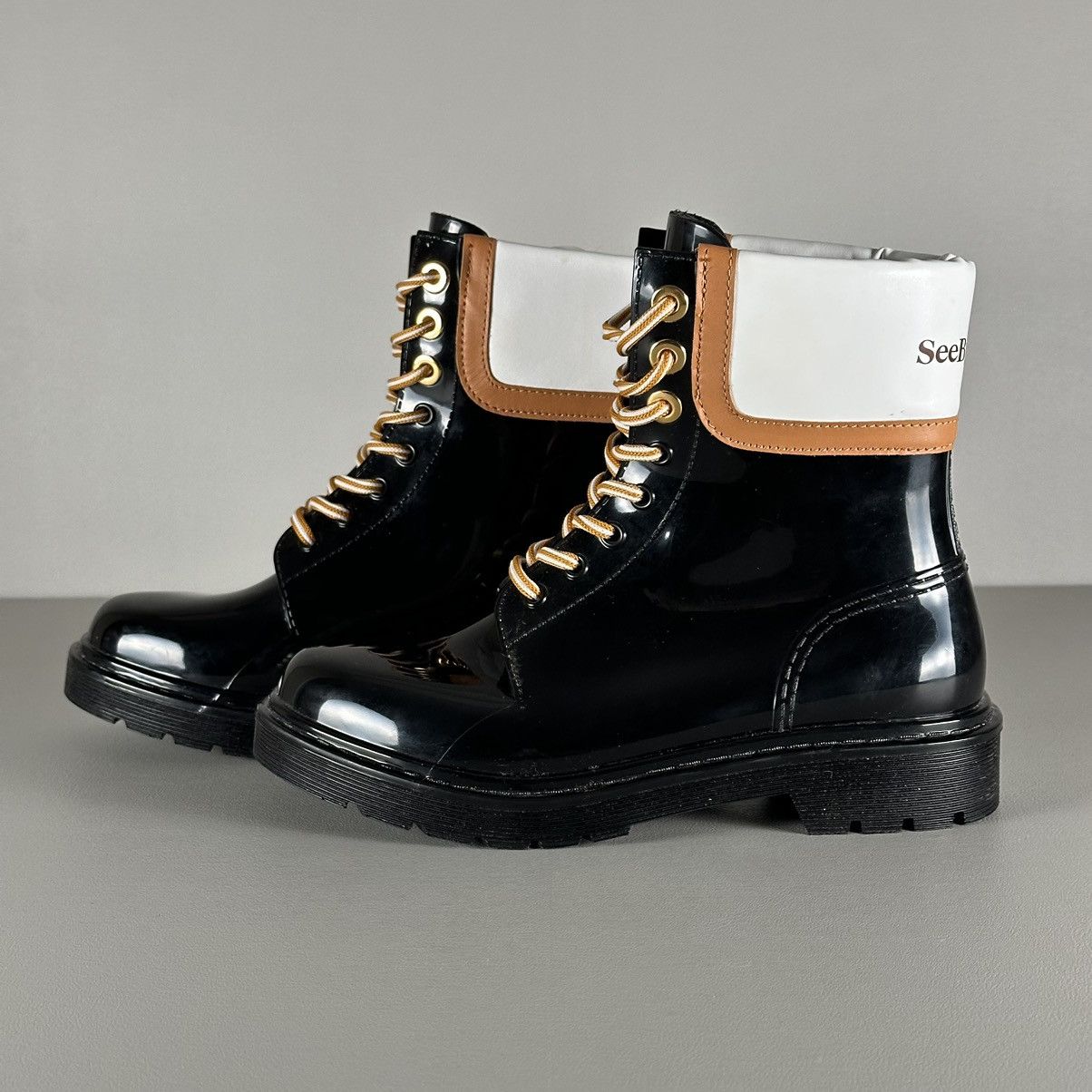 See by Chloe Florrie Waterproof Black Rain Boots