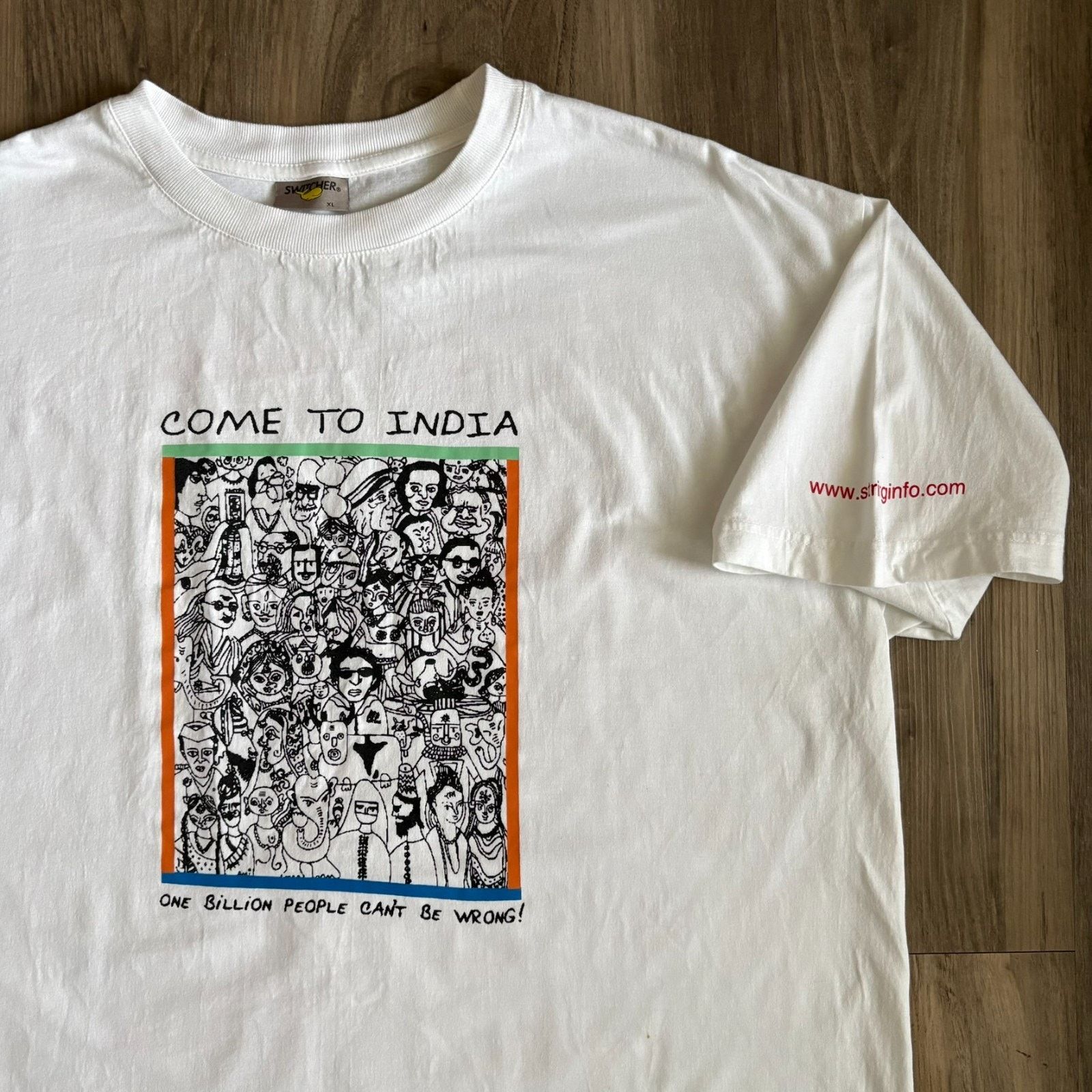 Vintage Vintage String Info India T-Shirt Men's Size XL White Rare Size US XL / EU 56 / 4 - 1 Thumbnail