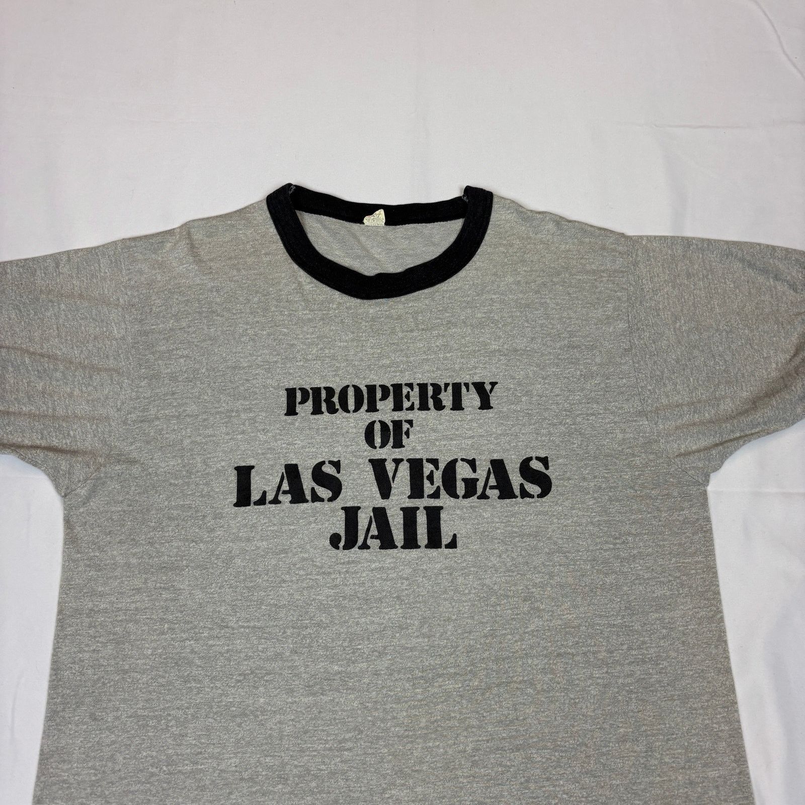 Vintage Vintage 80 Property Of Las Vegas Jail Ringer Shirt Men's XL Size US XL / EU 56 / 4 - 2 Thumbnail