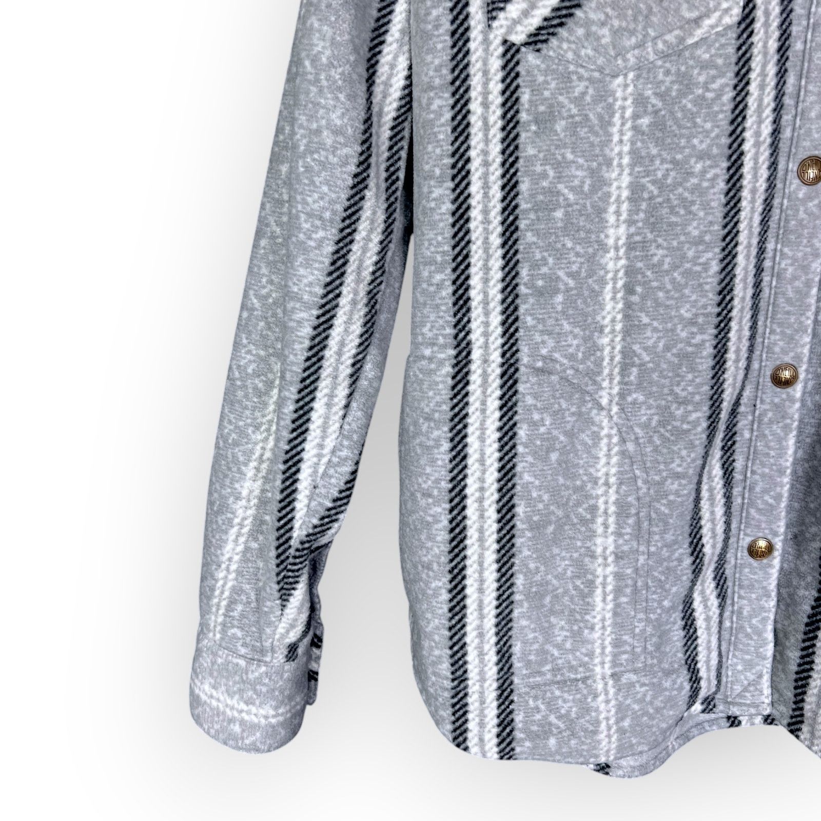 O'Neill O'Neill Women's Large Zuma Super Fleece Gray Western Shirt Size L / US 10 / IT 46 - 5 Thumbnail