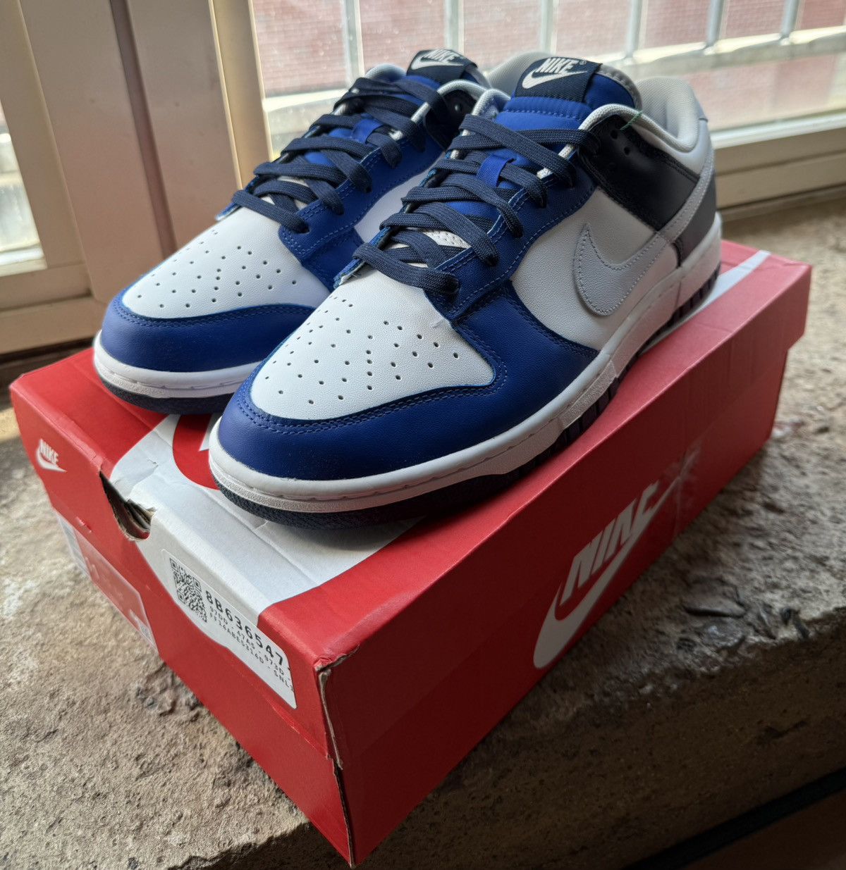 Nike Nike Dunk Low “Game Royal Navy” Size US 11 / EU 44 - 1 Thumbnail