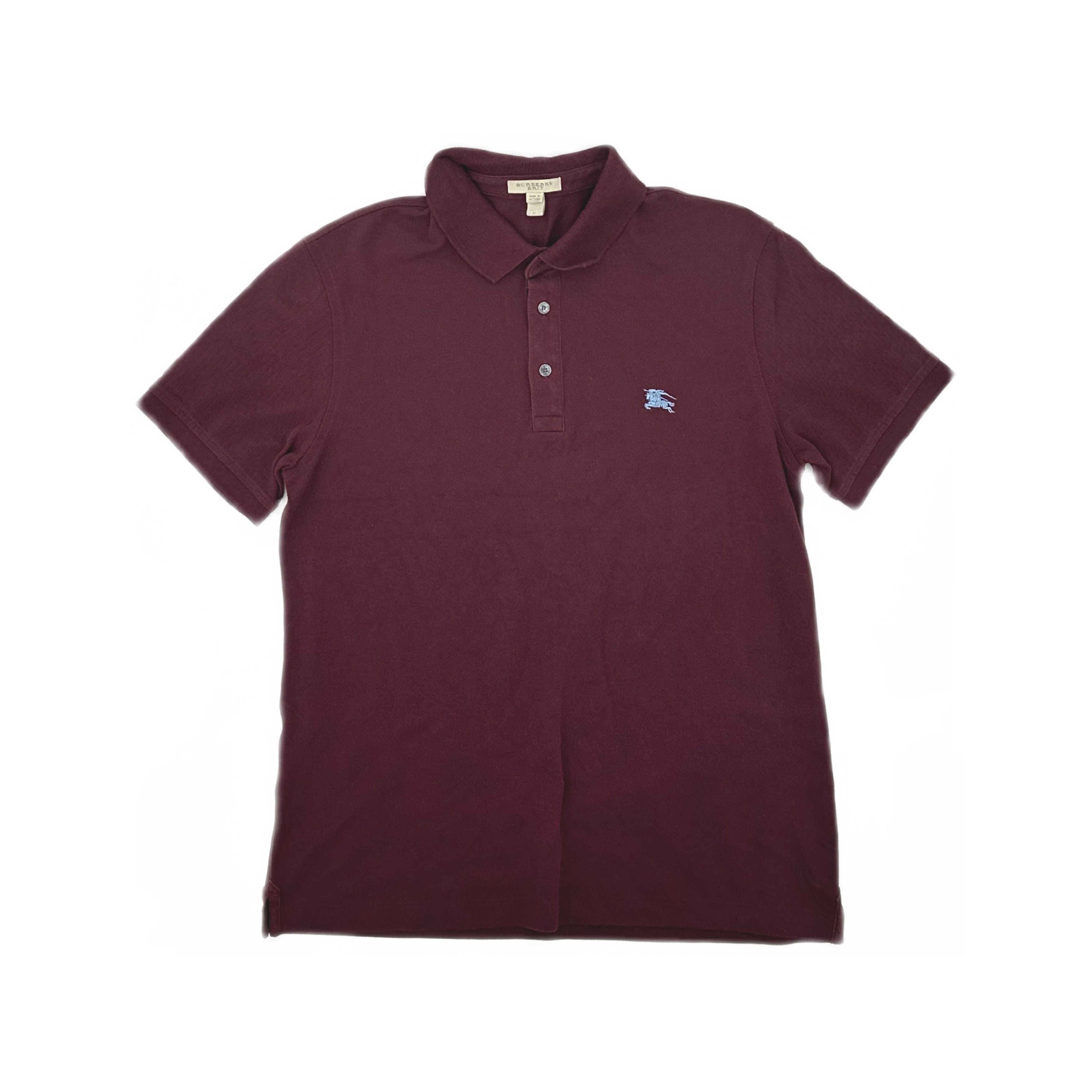 Burberry Burberry Burgundy Polo Shirt Size M Size US M / EU 48-50 / 2 - 1 Thumbnail