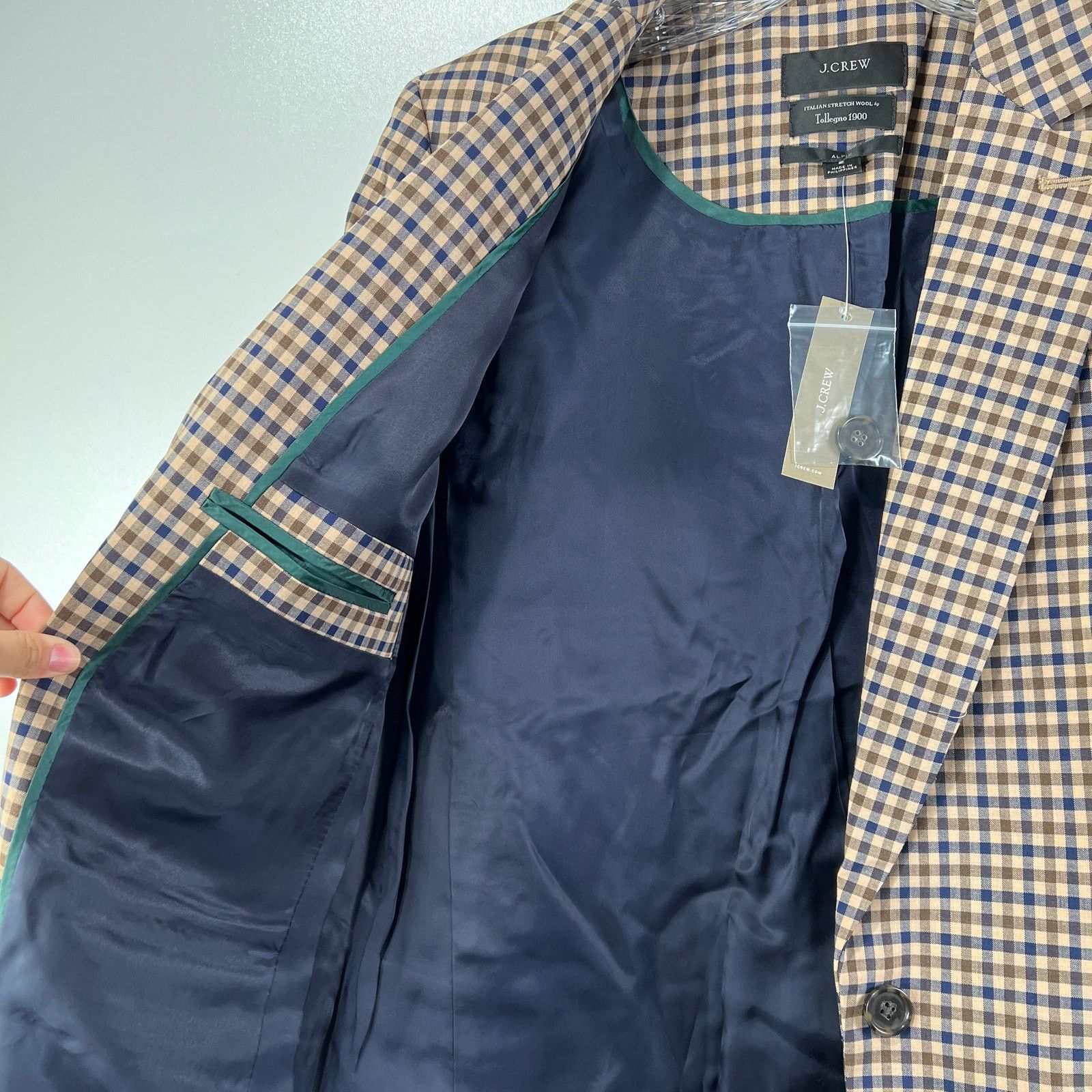 J.Crew J. Crew Alfie Check Blazer Italian Stretch Wool BA482 Size XS / US 0-2 / IT 36-38 - 3 Thumbnail